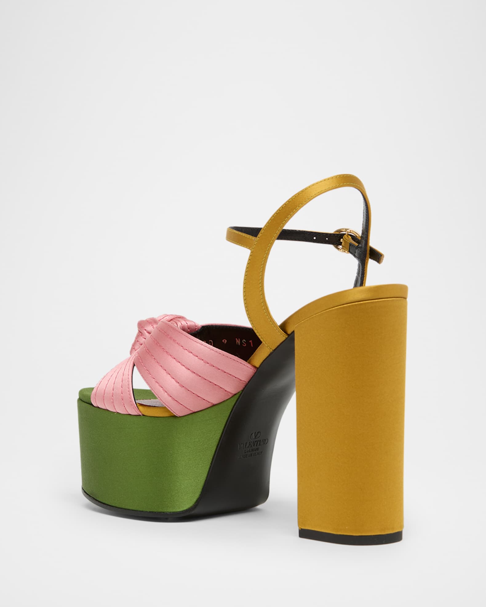 Valentino Garavani 125mm Crasher Platform Sandals in Satin
