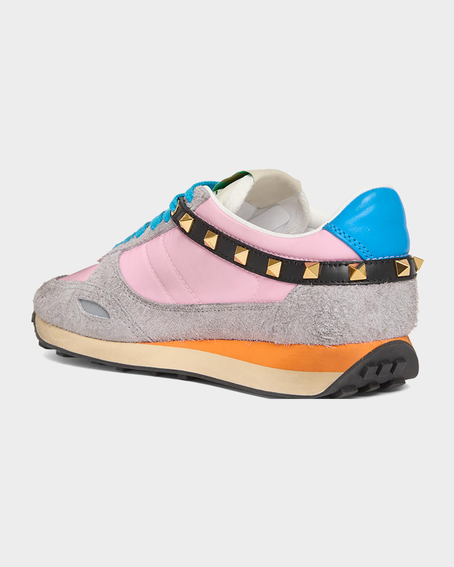 Valentino Garavani Embroidered Rockstud Low-Top Sneakers | Neiman