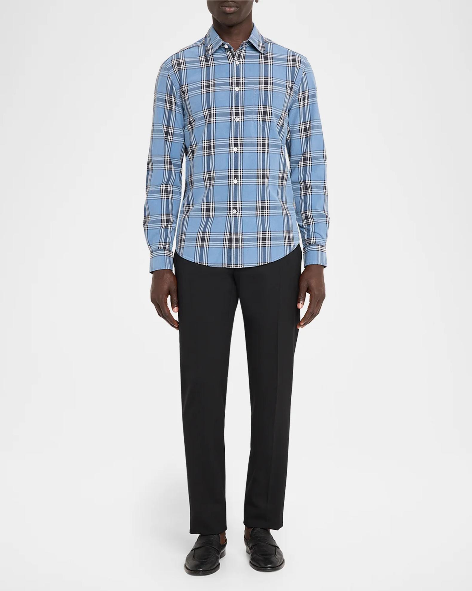 dunhill Men's Sea Island Cotton Plaid Button-Front Shirt | Neiman Marcus