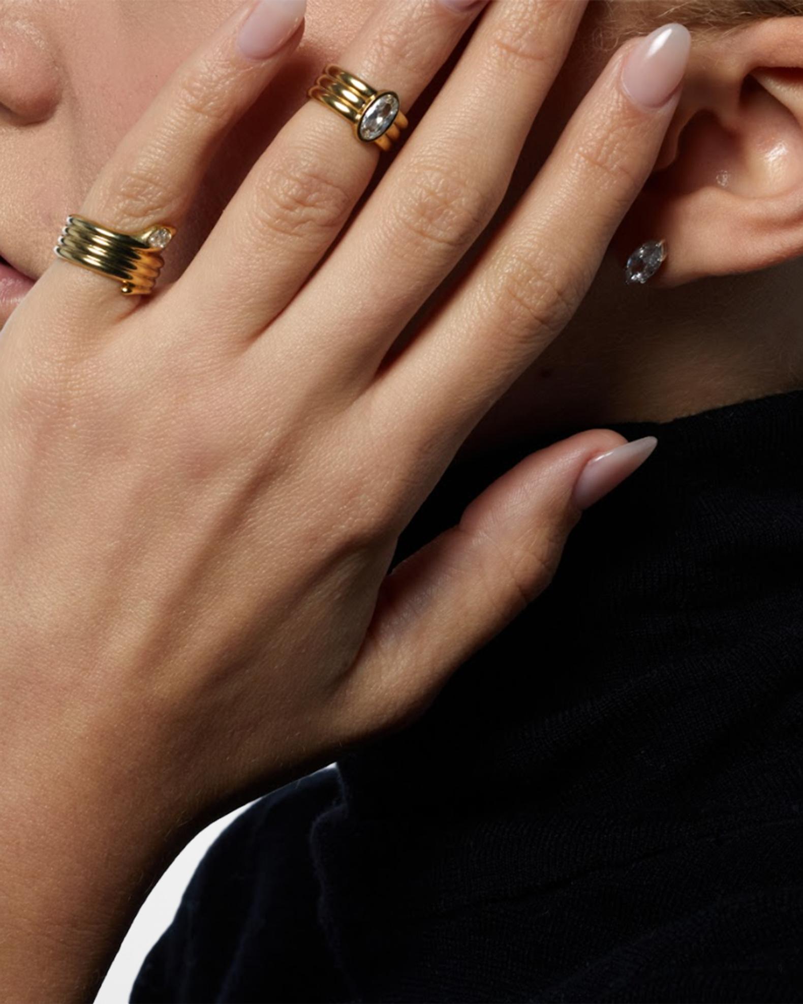 Heaven Mayhem Oria Pinkie Ring, Gold, Size 3 | Neiman Marcus