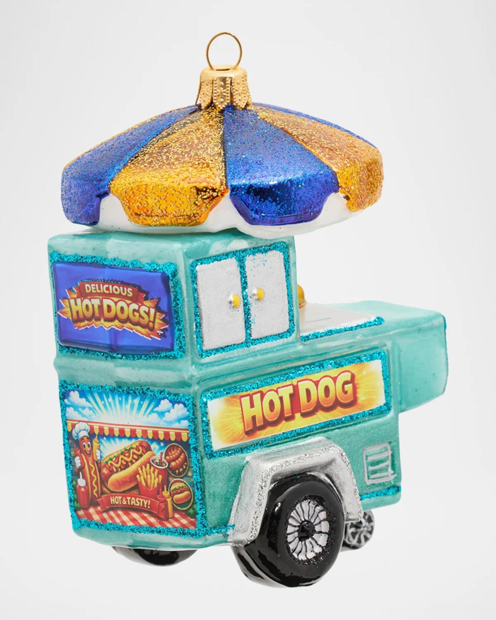 Impuls Hot Dog Cart Glass Ornament | Neiman Marcus