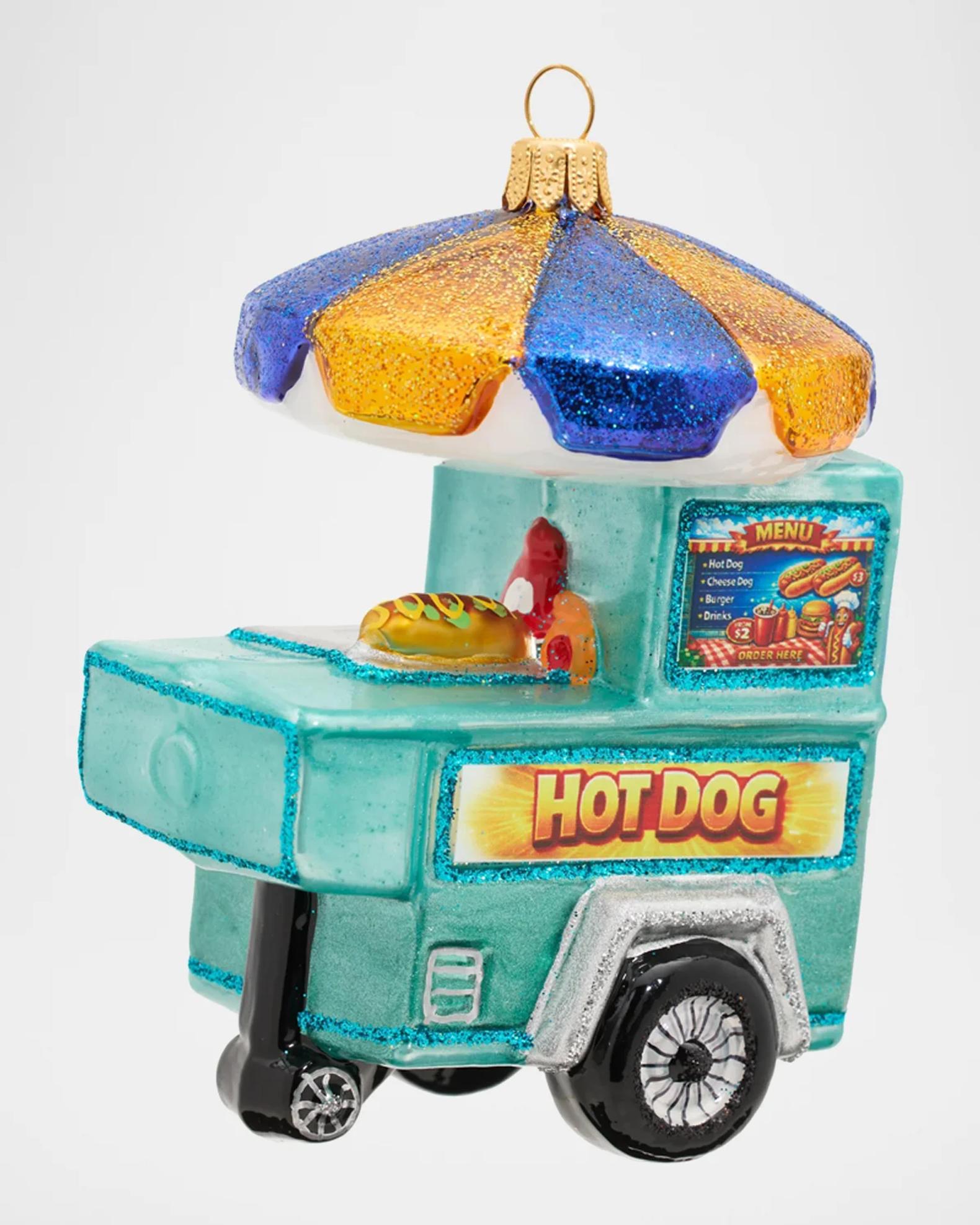 Impuls Hot Dog Cart Glass Ornament | Neiman Marcus