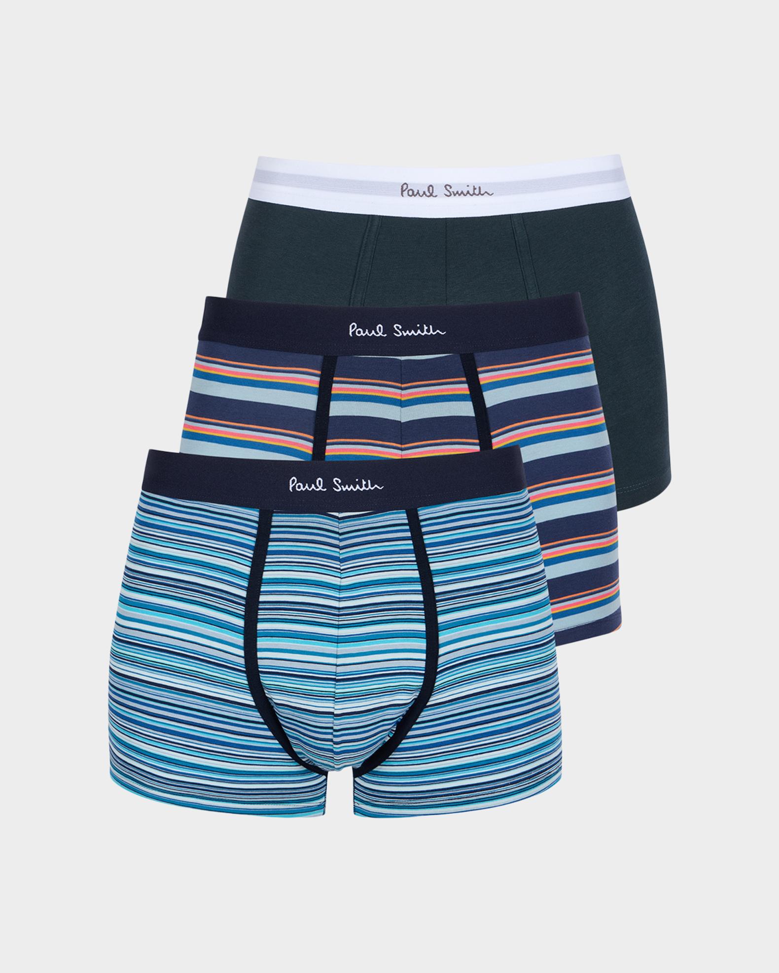 Paul Smith Men's Organic-Cotton Mix Stripe 3-Pack Boxer Brief Set