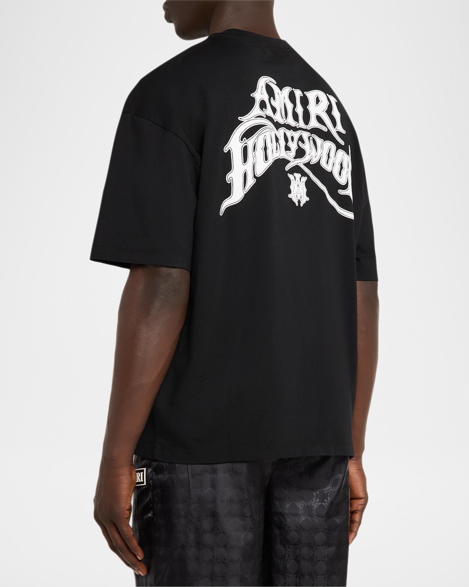 Y2K AMIRI 短丈ゴシックTシャツ刺繍ロゴarchive c-boy M Amiri Men's Logo Cotton T-Shirt | Neiman Marcus