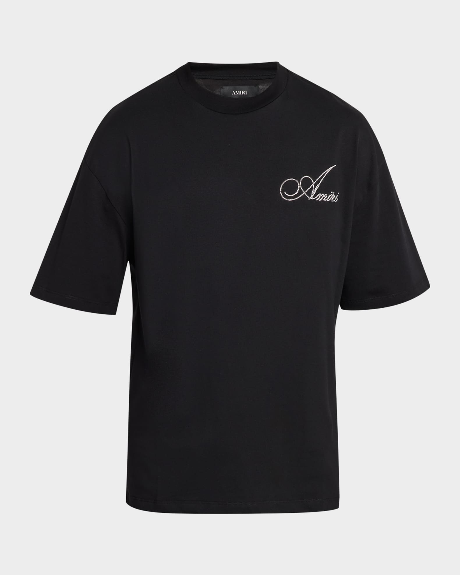 Amiri Men's Crystal-Embellished Logo Cotton T-Shirt | Neiman Marcus