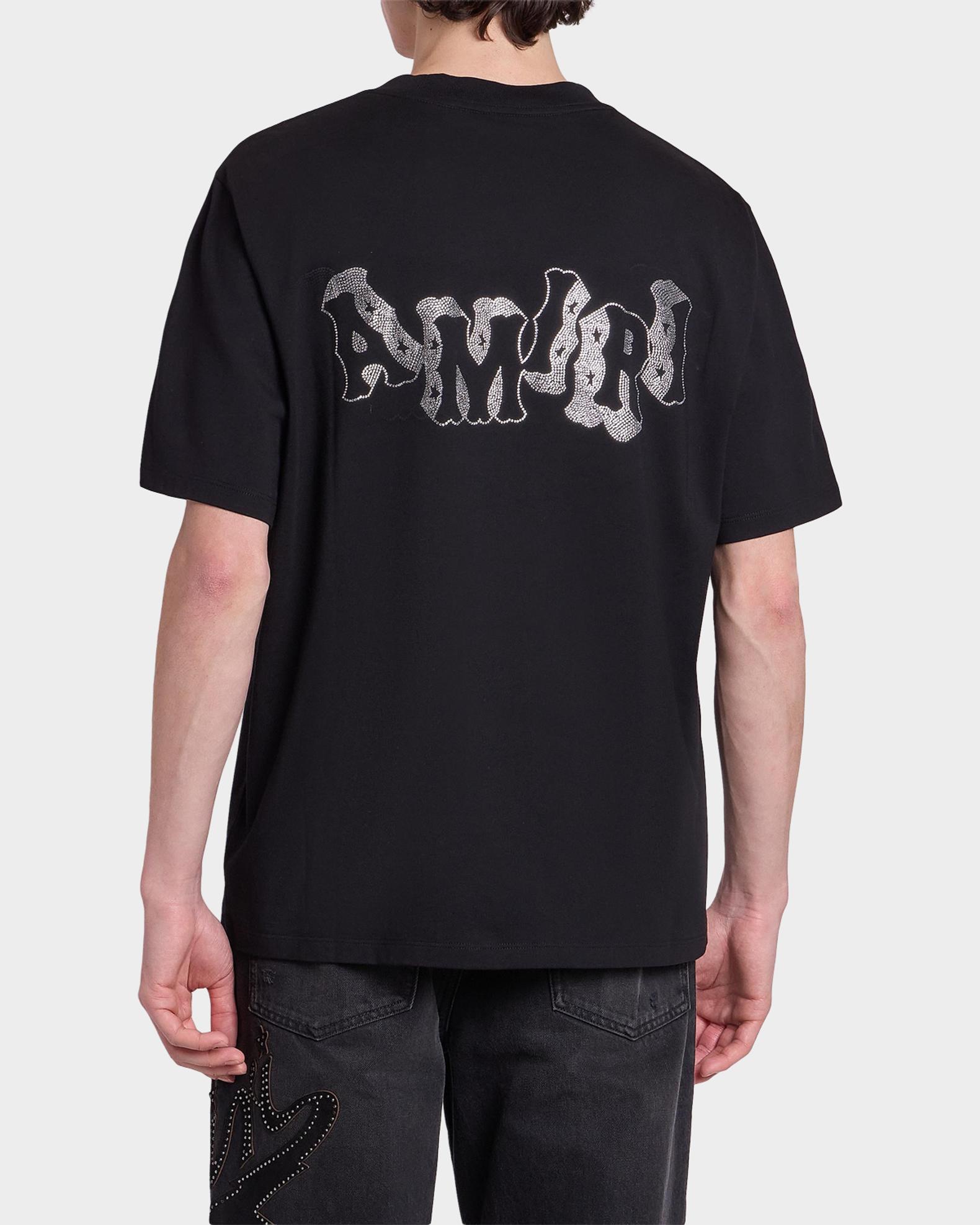 Amiri Men's Crystal-Embellished Logo Cotton T-Shirt | Neiman Marcus