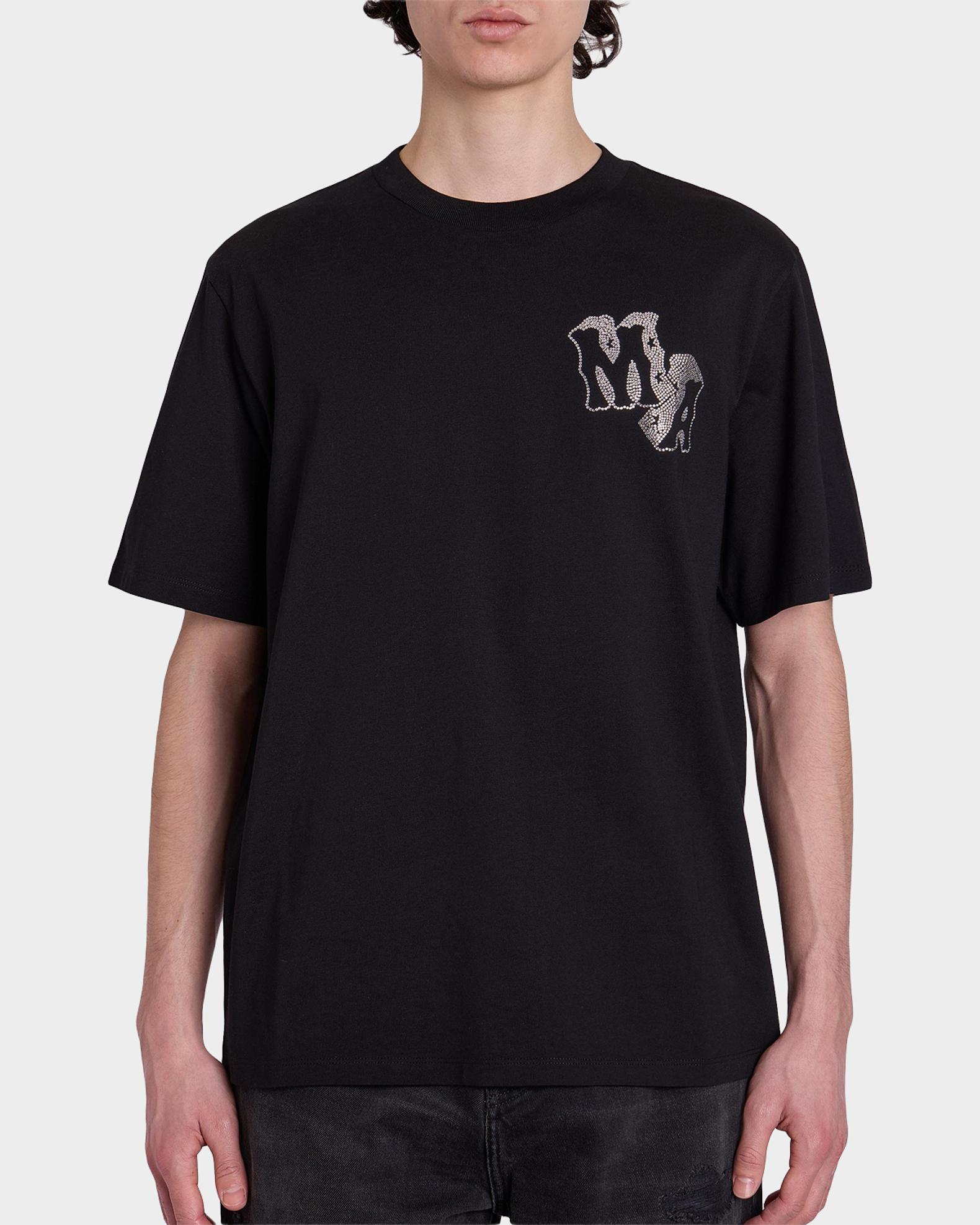 Amiri Men's Crystal-Embellished Logo Cotton T-Shirt | Neiman Marcus