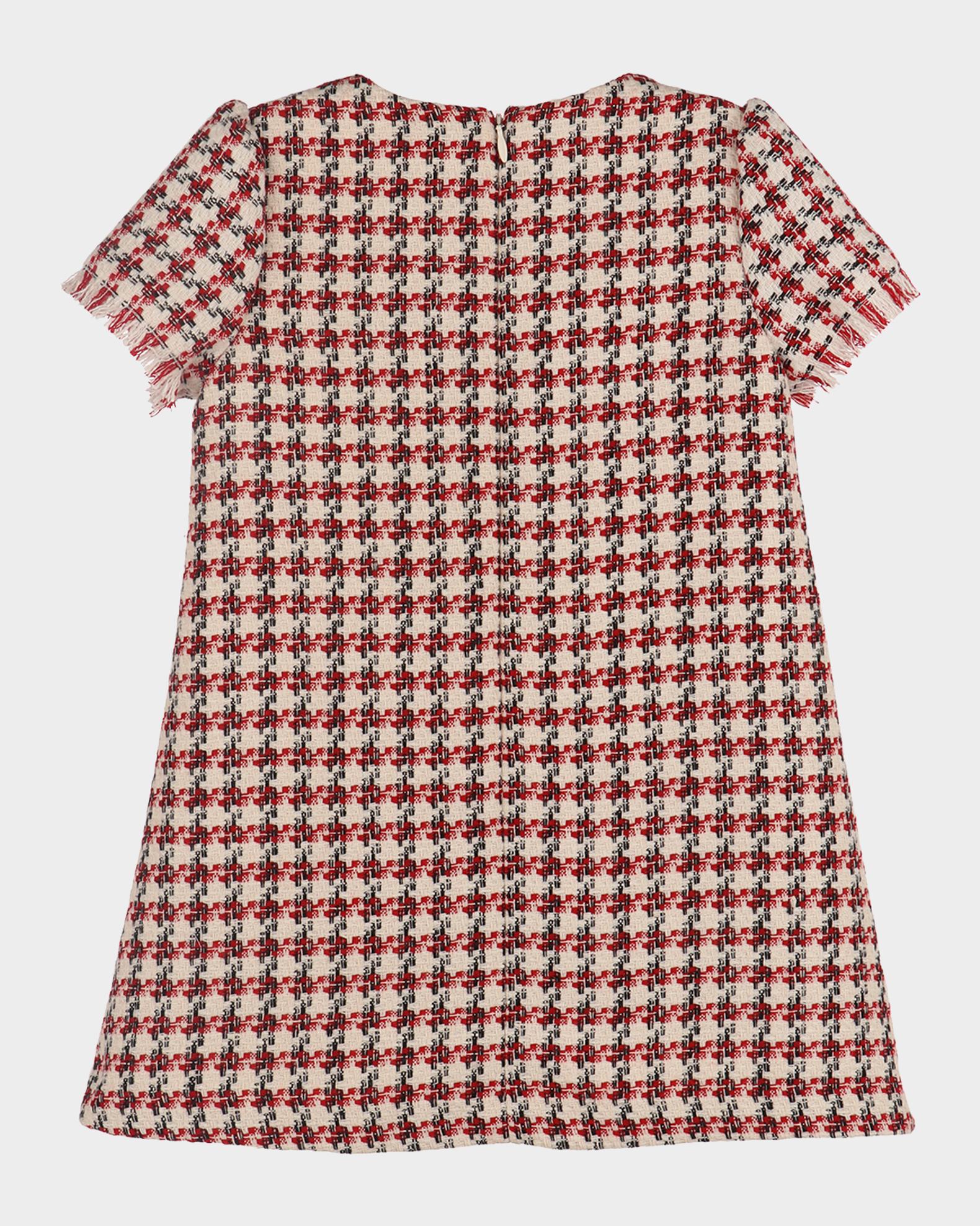 Luli & Me Girl's Little Girl's Tweed A-Line Dress - Red
