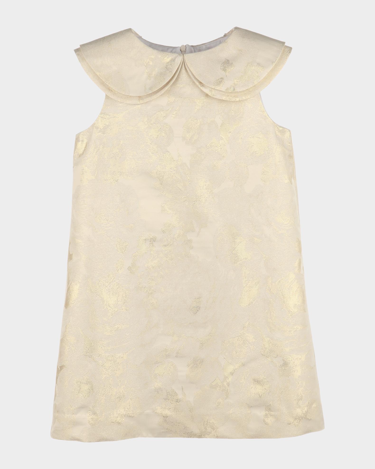Luli & Me Girl's Golden Flowers Sleeveless Shift Dress, Size 4-6, 36EU