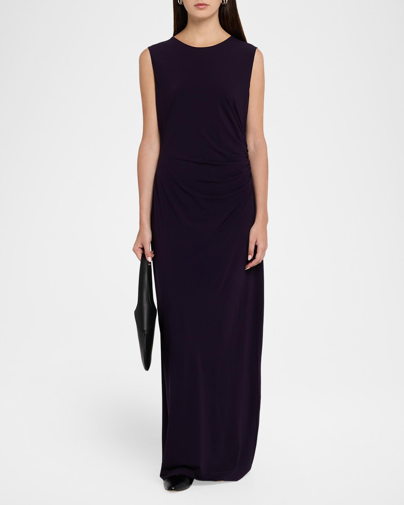 Emporio Armani Sleeveless Jersey Column Gown | Neiman Marcus