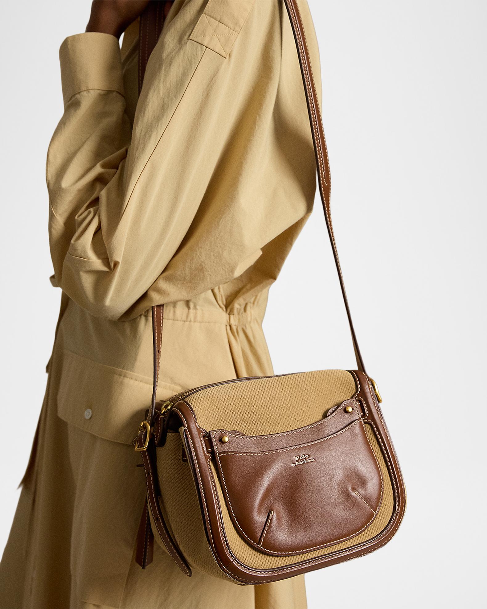 Polo Ralph Lauren Polo ID Suede & Leather Mini Satchel Bag