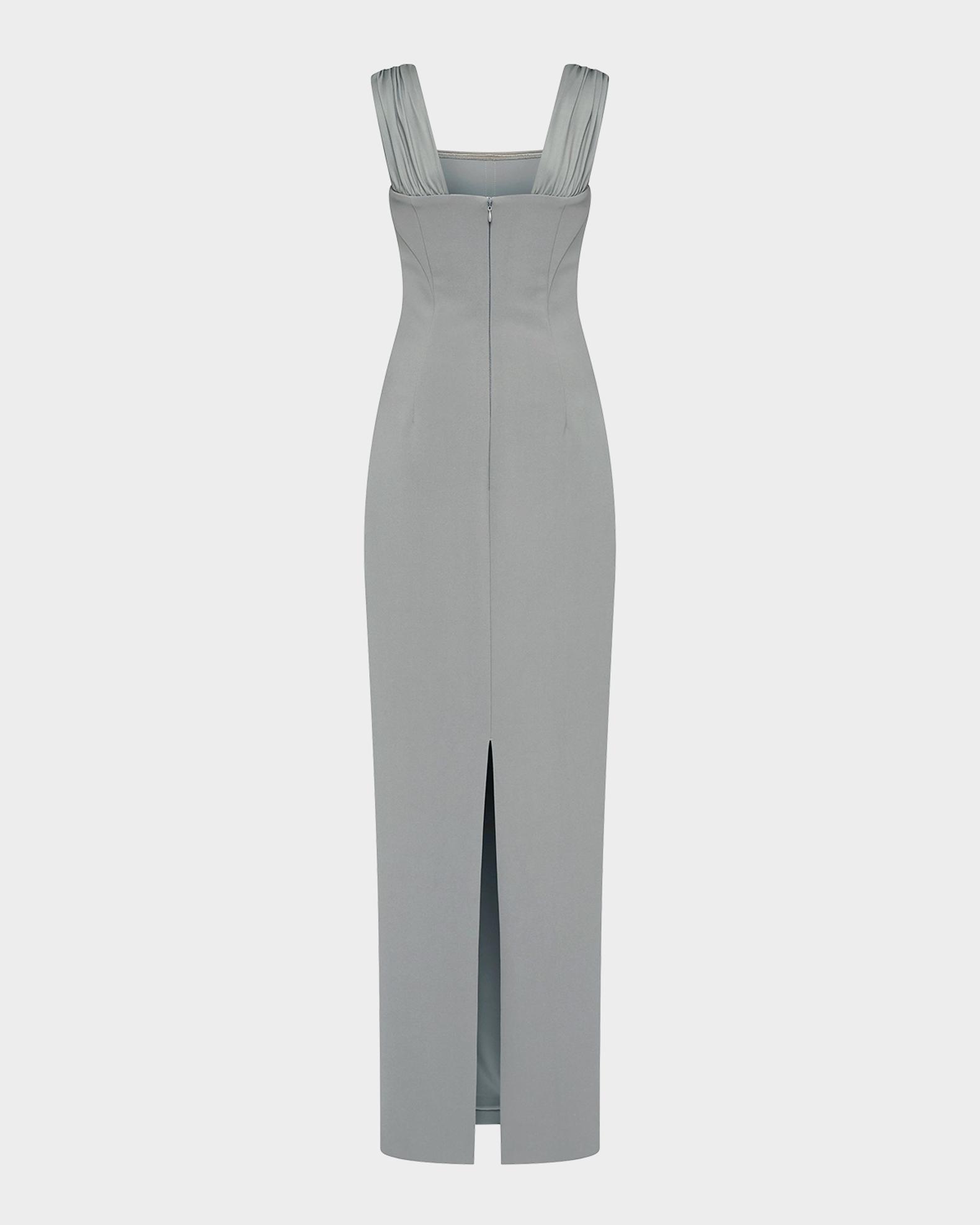 Rachel Gilbert Malia Embellished Square-Neck Sleeveless Column Gown ...