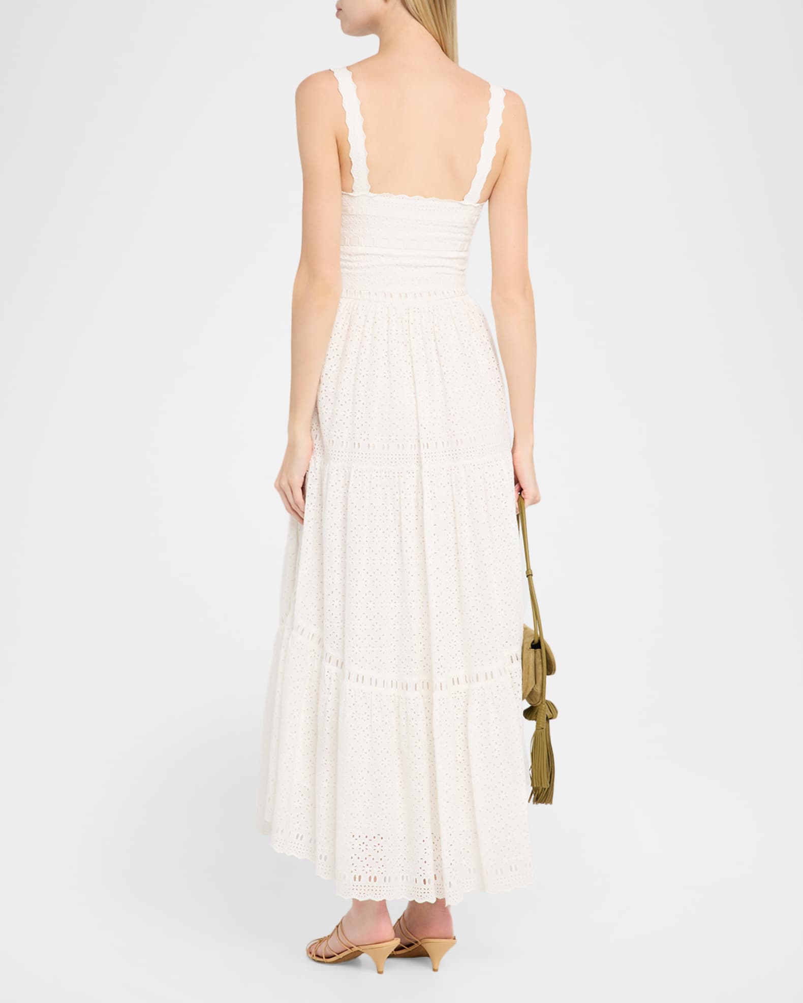 ulla johnson white dress | Women's Floral Ottilie Cotton in A-Line Midi Size 16 | Evening Dress 510 tall Model is wearing a US size 4 ABOUT THE BRAND Manhattan Ulla Johnson Floral Eyelet Embroidered