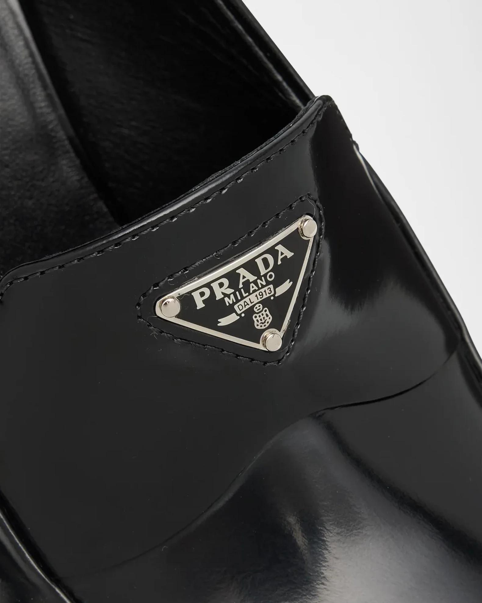 Prada 65mm Mocassini Leather Loafer Pumps | Neiman Marcus