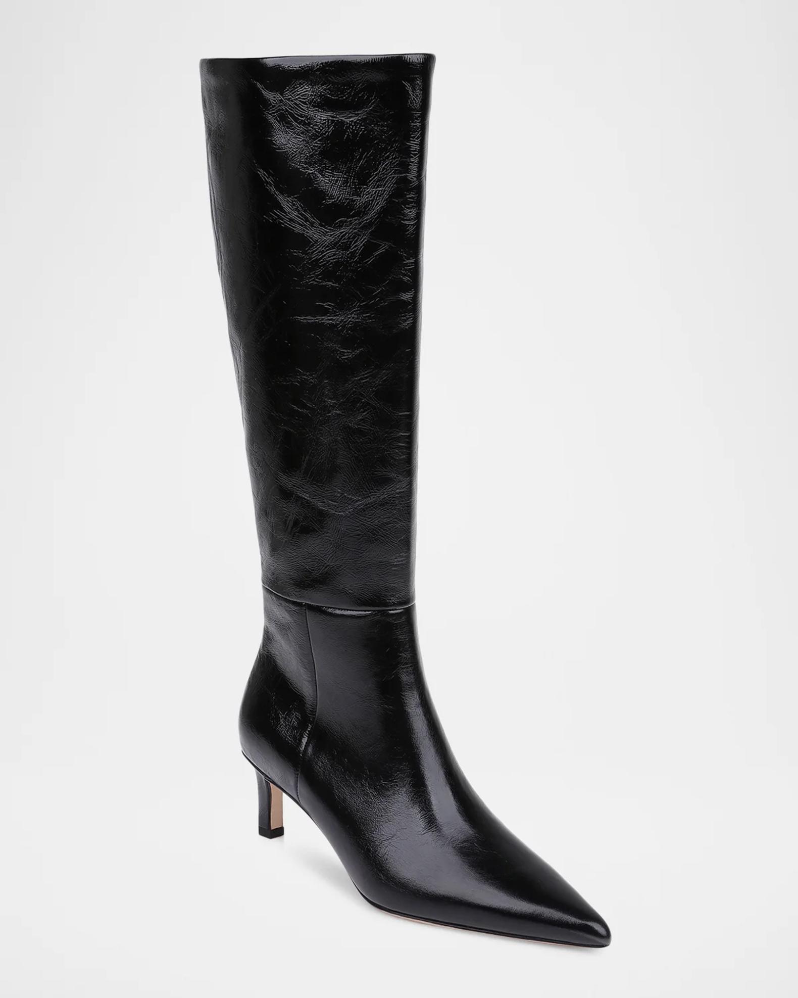 L'AGENCE 55mm Baxter II Patent Leather Knee-High Boots | Neiman Marcus