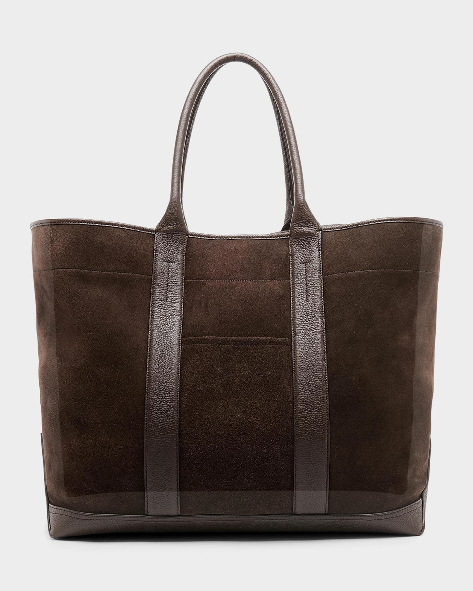 TOM FORD Men's Large Suede Tote Bag | Neiman Marcus