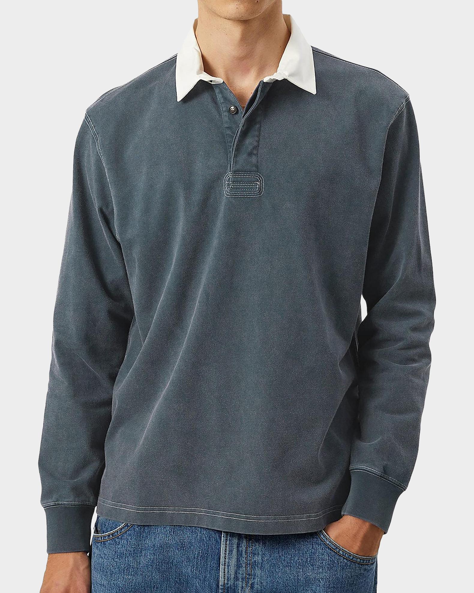 CORRIDOR Men's Rugby Long-Sleeve Polo Shirt | Neiman Marcus