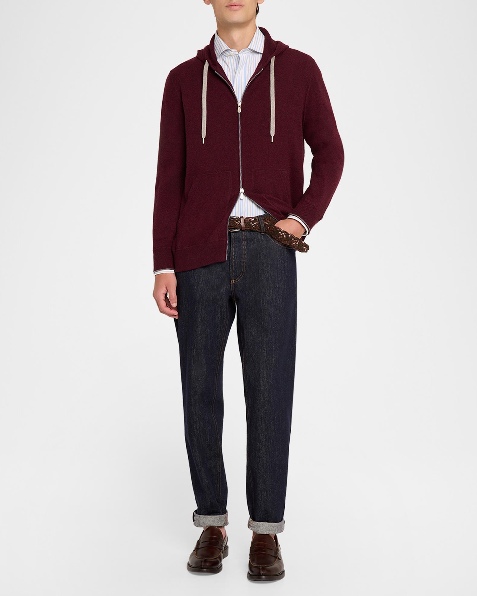 Brunello Cucinelli Men's Cotton Variegated Stripe Button-Down