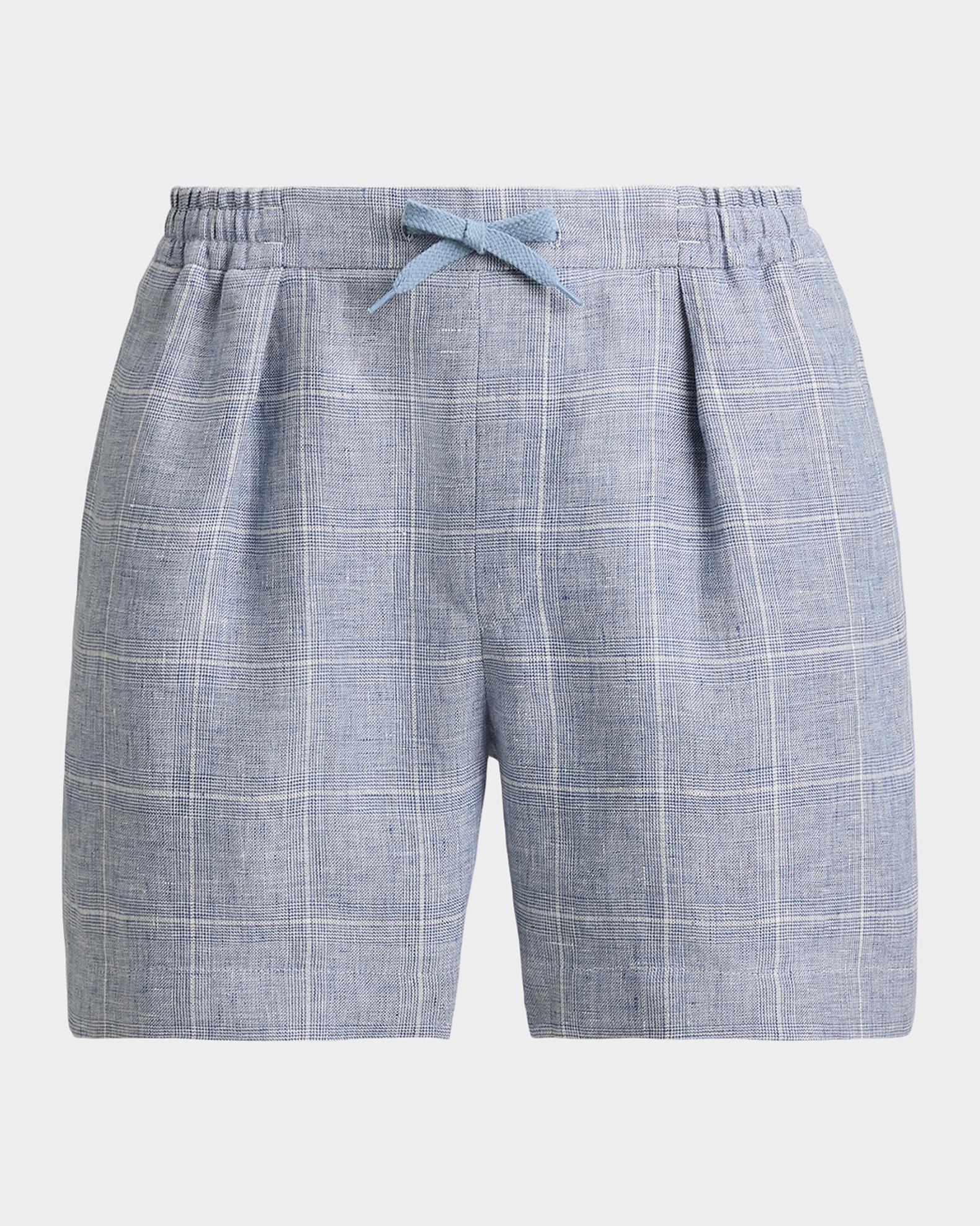 Ralph Lauren Purple Label Men's Hand-Tailored Windowpane Linen