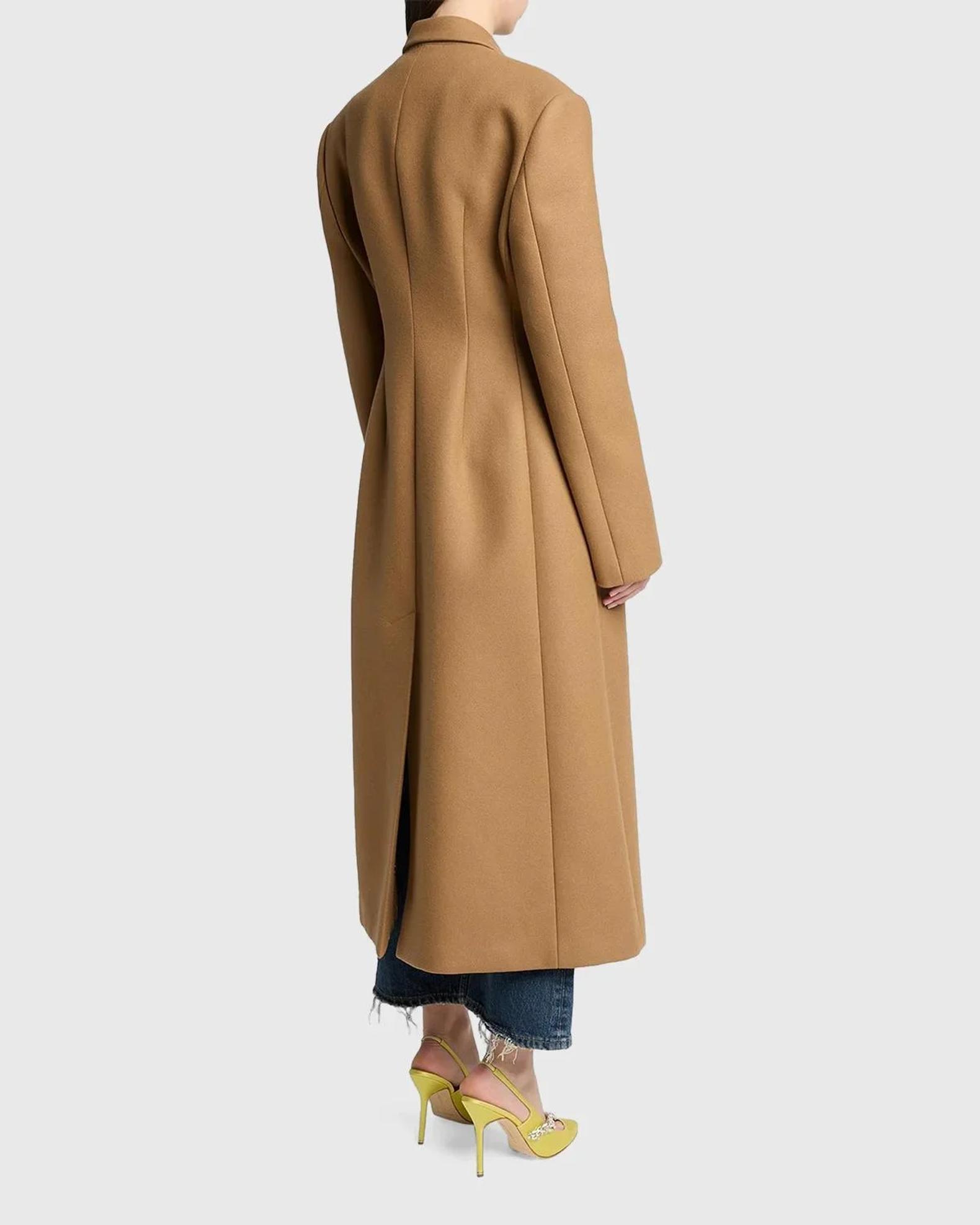 Balenciaga Single-Breasted Wool Long Tailored Coat | Neiman Marcus