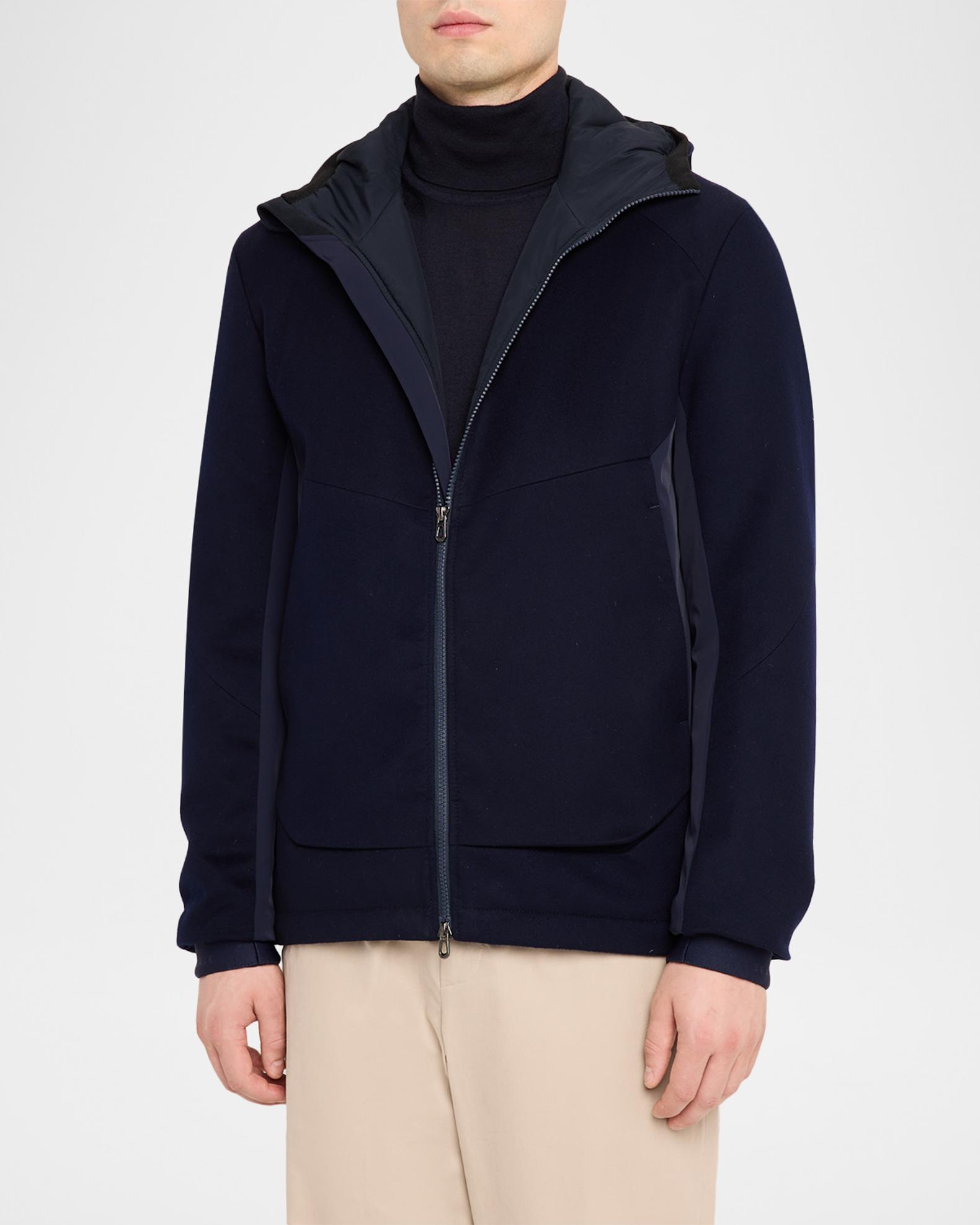 Sease Men's Predator 3.0 Water-Resistant Padded Wool Jacket with Hood ...