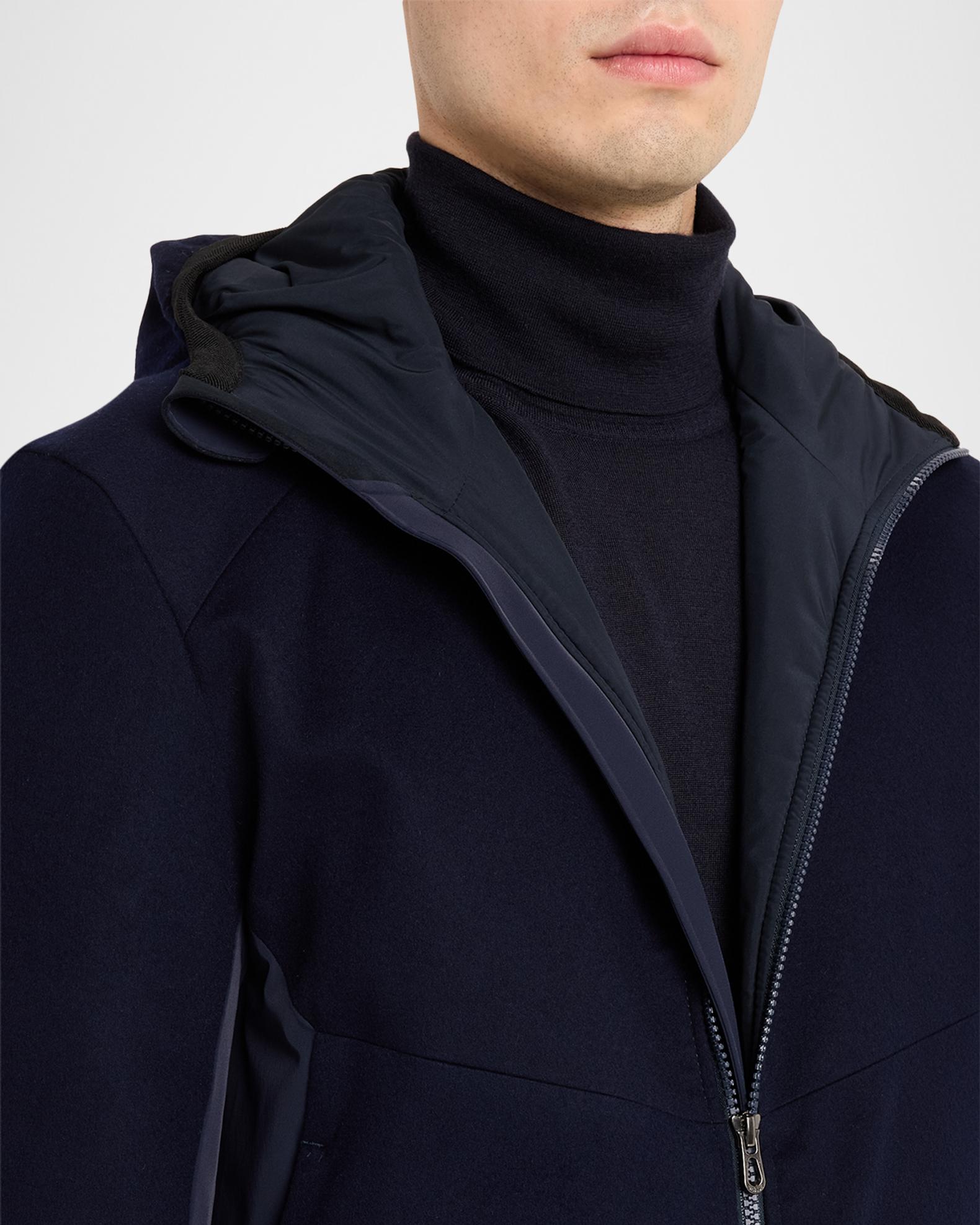 Sease Men's Predator 3.0 Water-Resistant Padded Wool Jacket with Hood ...