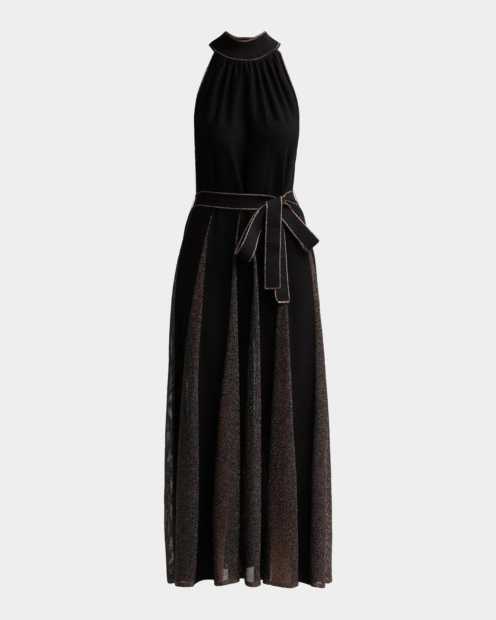 Zimmermann Valiant Metallic Halter Maxi Dress | Neiman Marcus