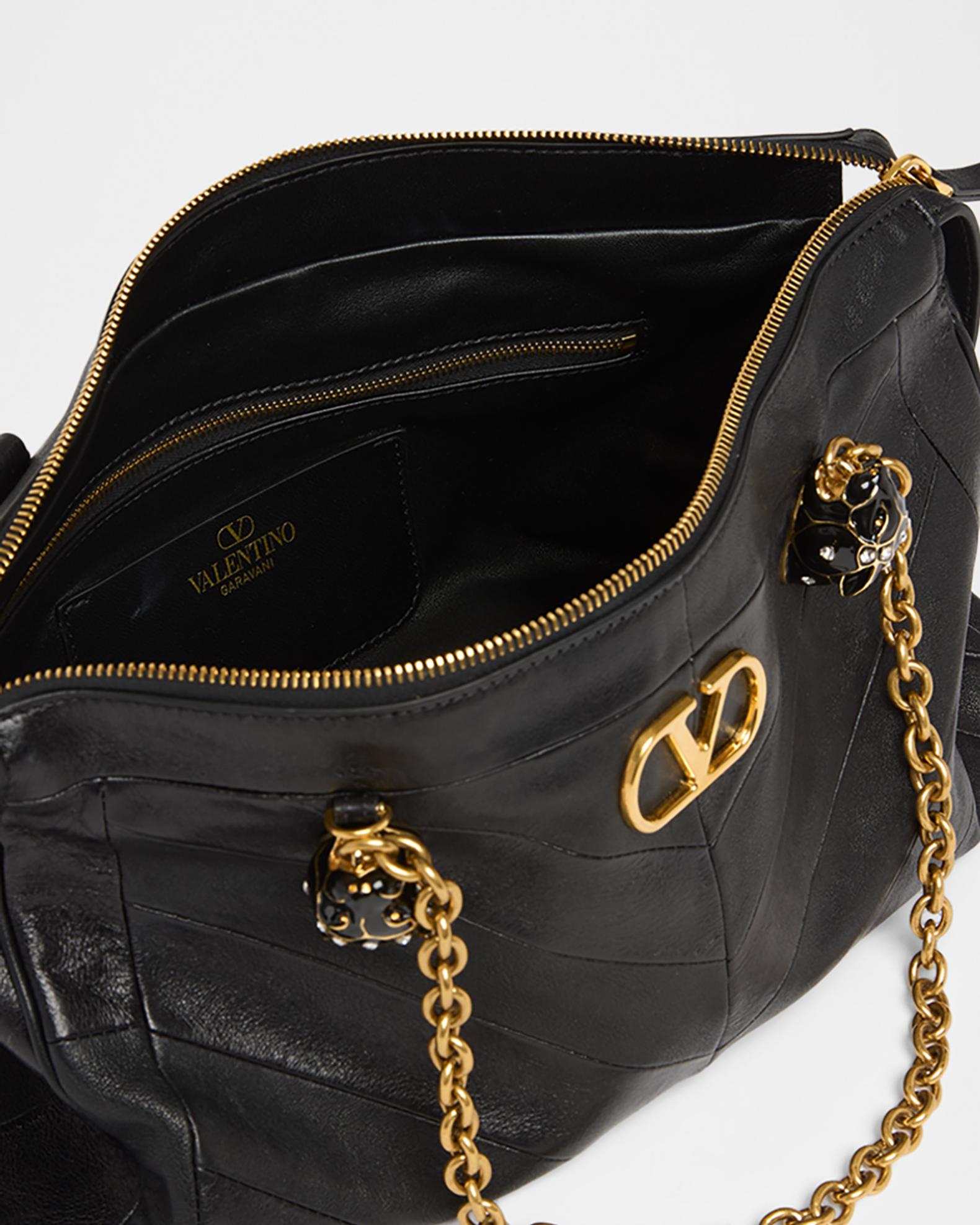 Valentino Garavani Panthea Medium Patchwork Leather Shoulder Bag