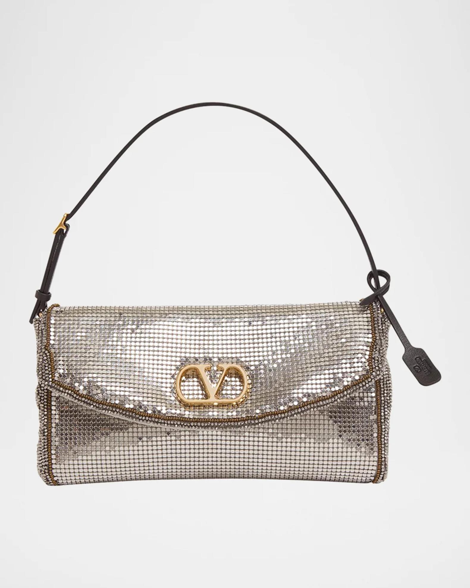 Valentino Garavani Devain Metal Top-Handle Bag | Neiman Marcus