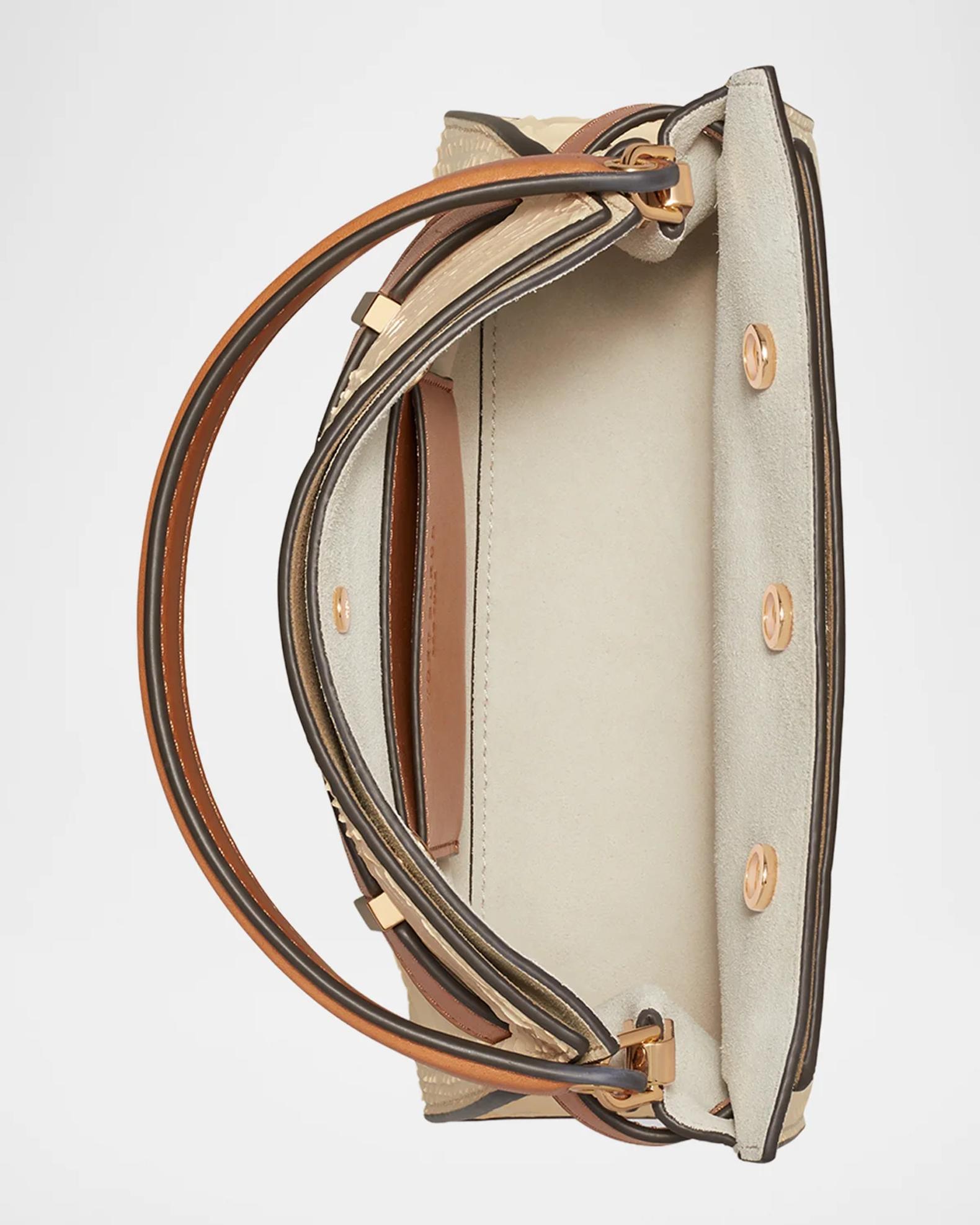 nine.i ジュヒョン ヨントントレカ Tory Burch Lee Radziwill Snakeskin-Embossed Top-Handle Bag