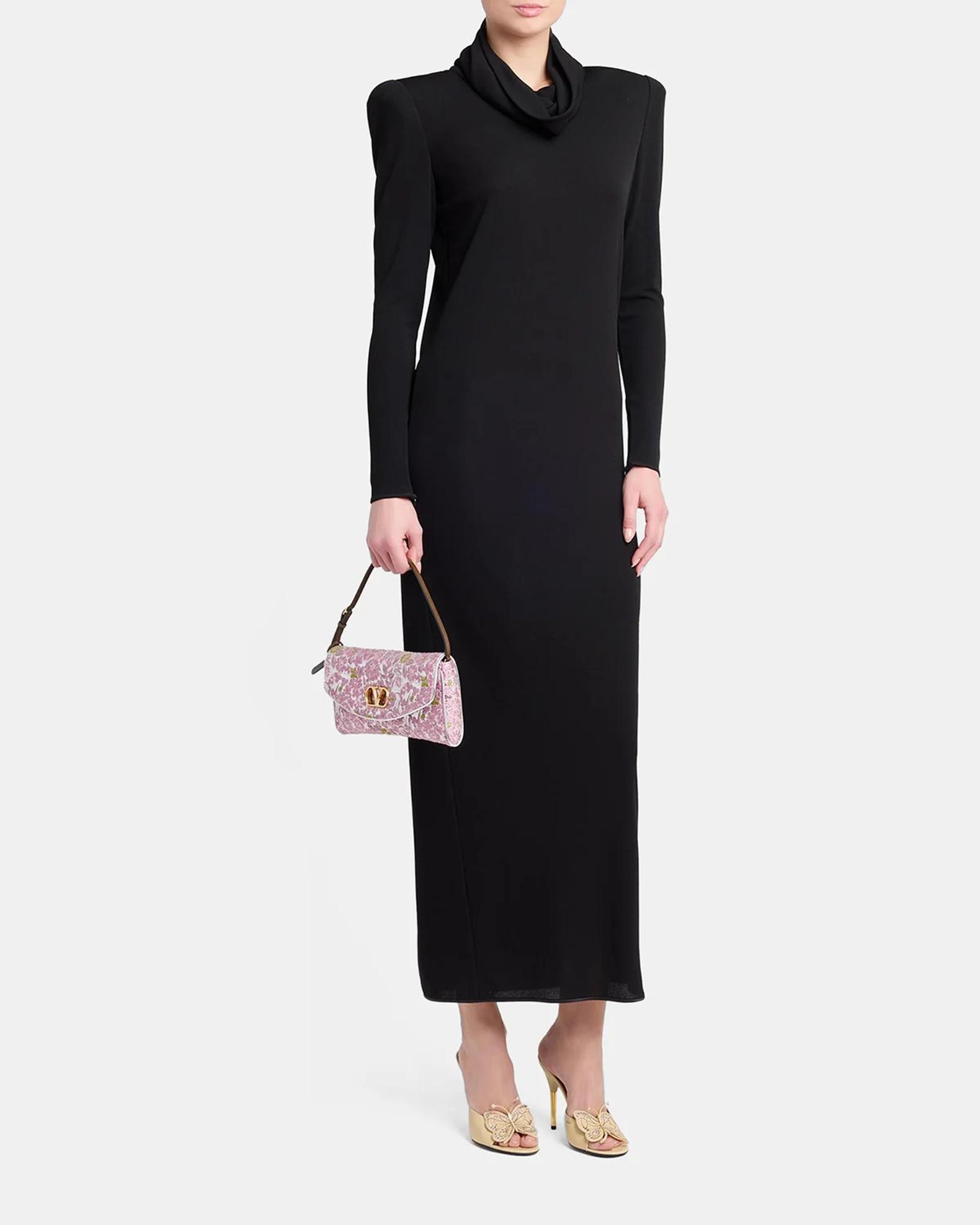 Valentino Garavani Devain Metallic Floral Jacquard Top-Handle Bag