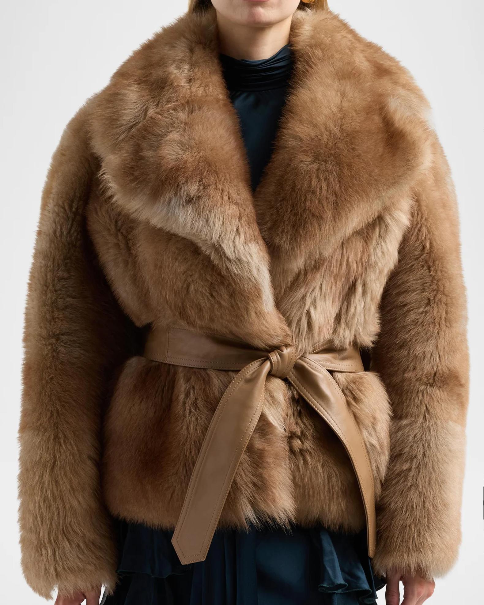 Zimmermann Valiant Shearling Wrap Jacket | Neiman Marcus
