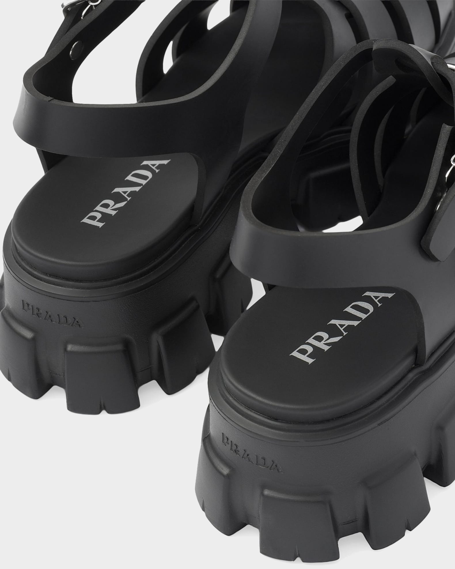Prada Men's Monolith Rubber Sandals | Neiman Marcus