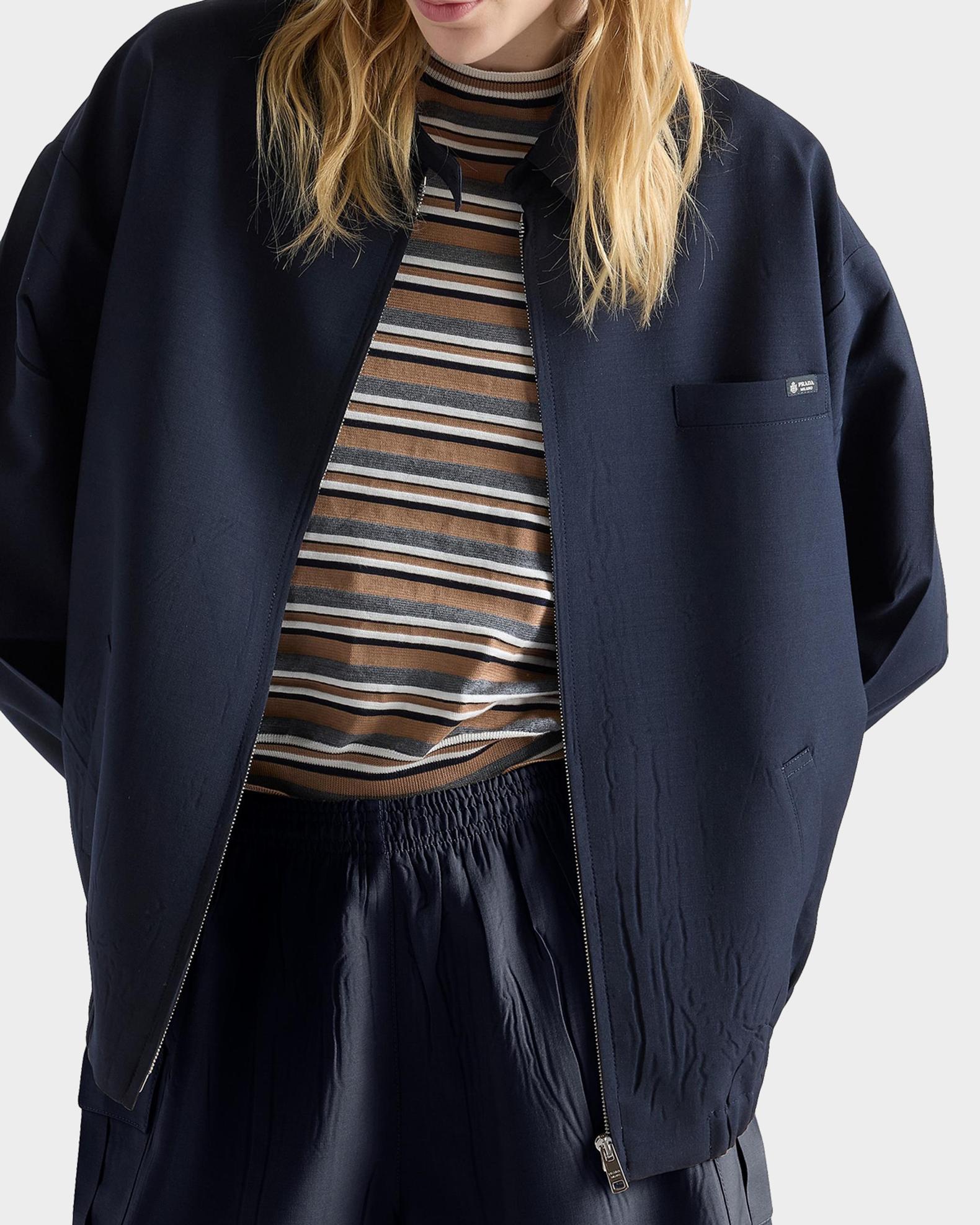 Prada Shorts-Sleeved Striped Jersey T-Shirt | Neiman Marcus