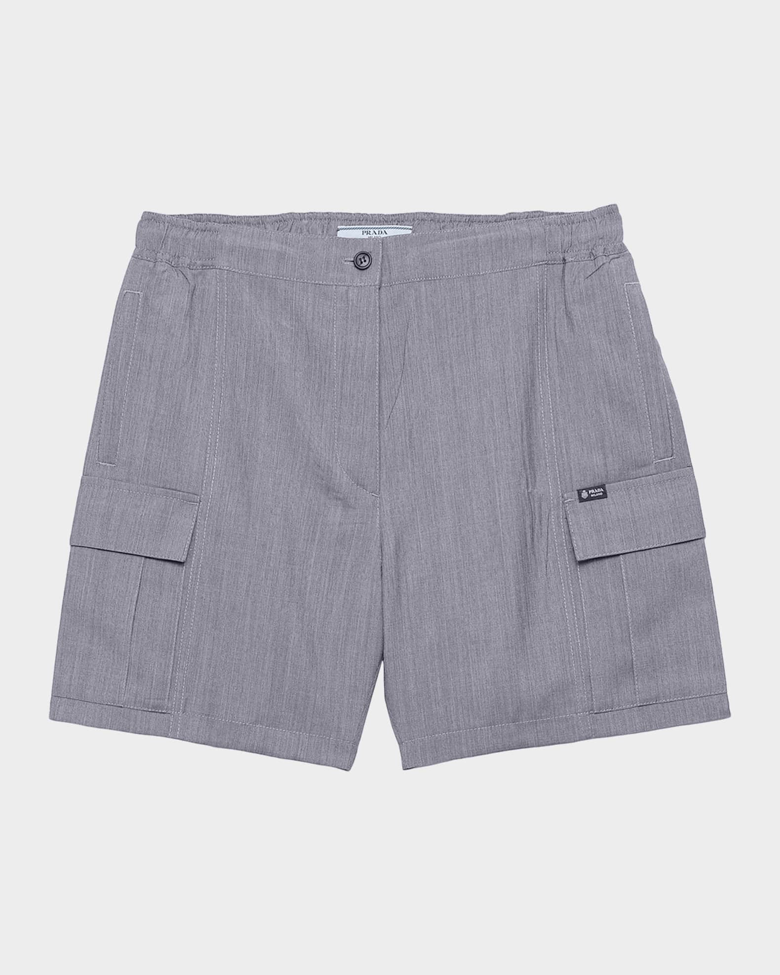 パンツ TOGA21ss black wool mohair short pants Prada Wool-Mohair Cargo Shorts | Neiman Marcus