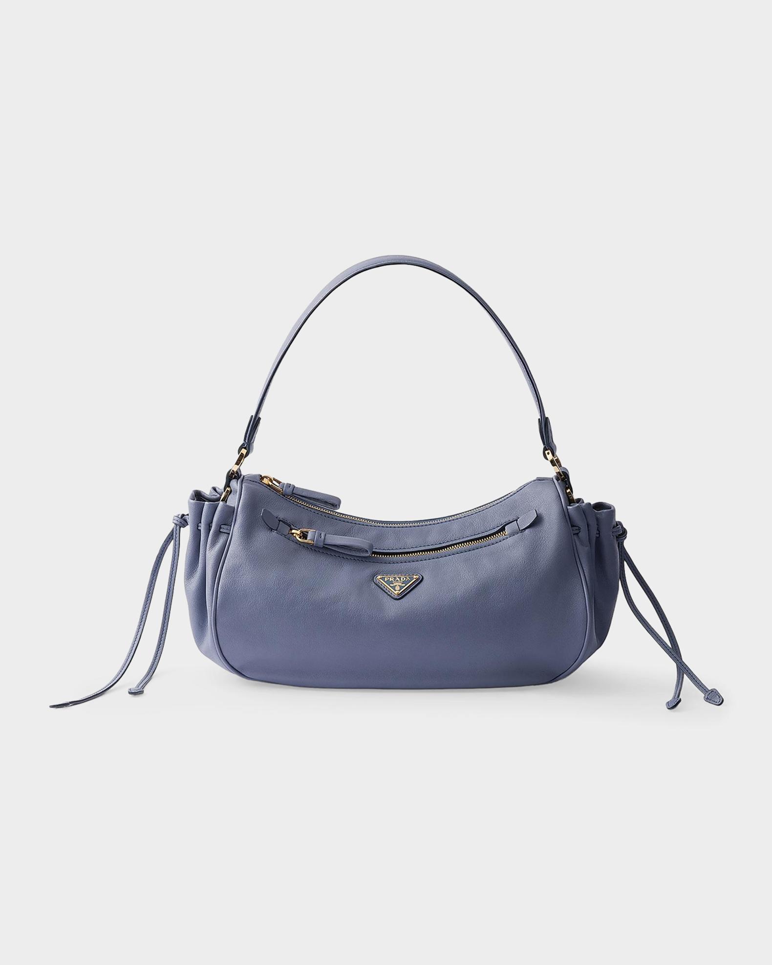 Prada Small Leather Hobo Bag | Neiman Marcus