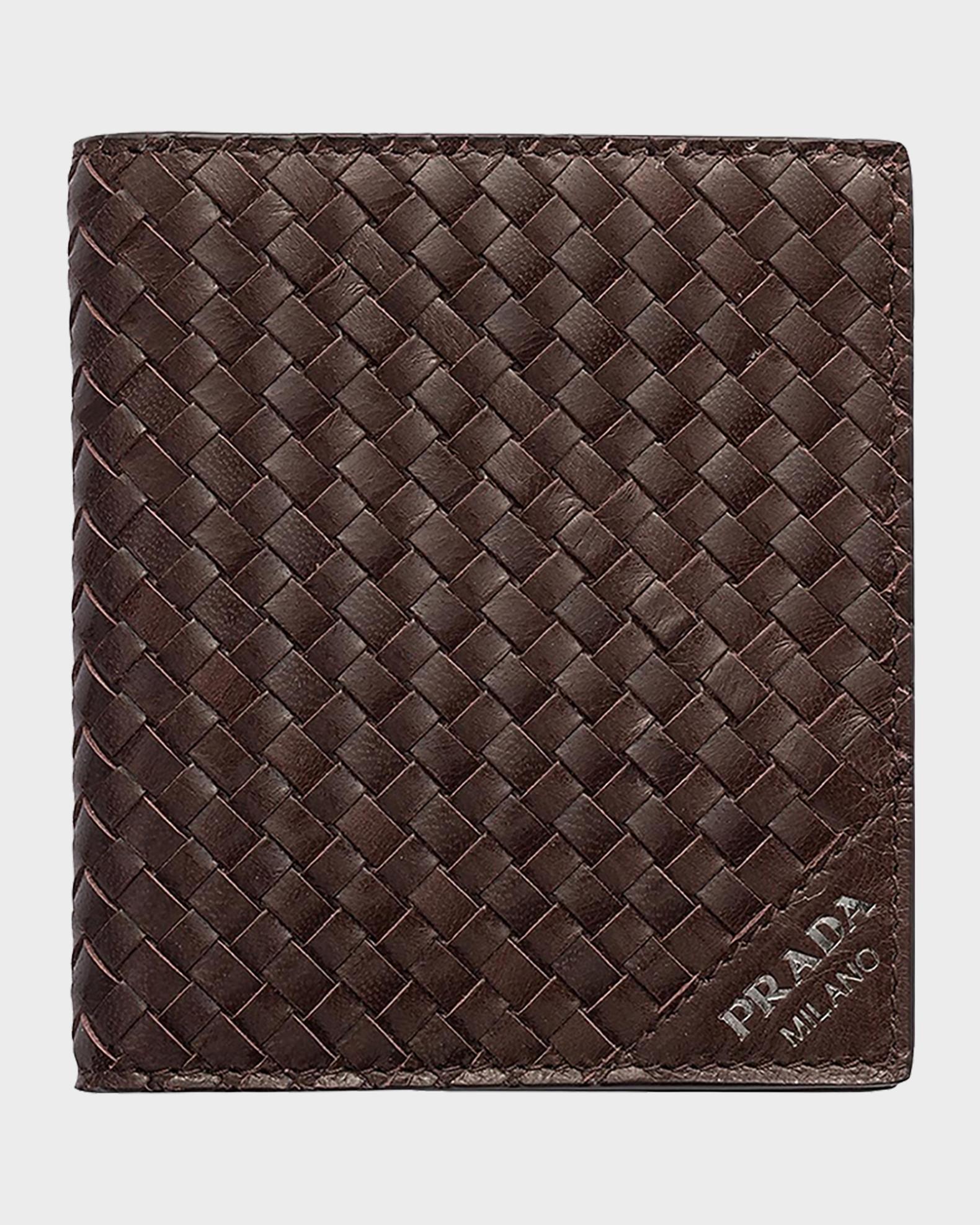 Prada Woven Leather Wallet | Neiman Marcus