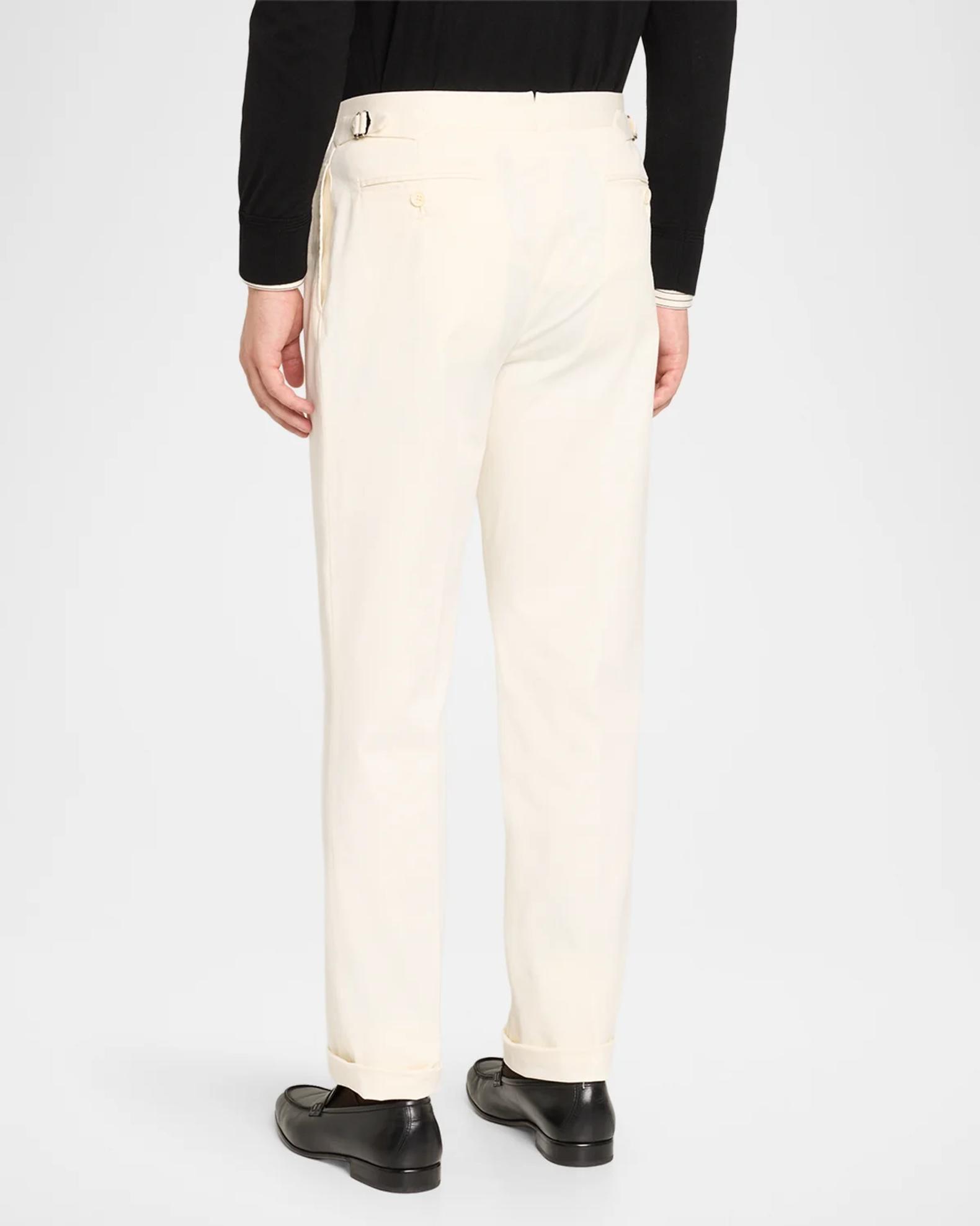 Ralph Lauren Purple Label Men's Silk Straight-Leg Chino Trousers