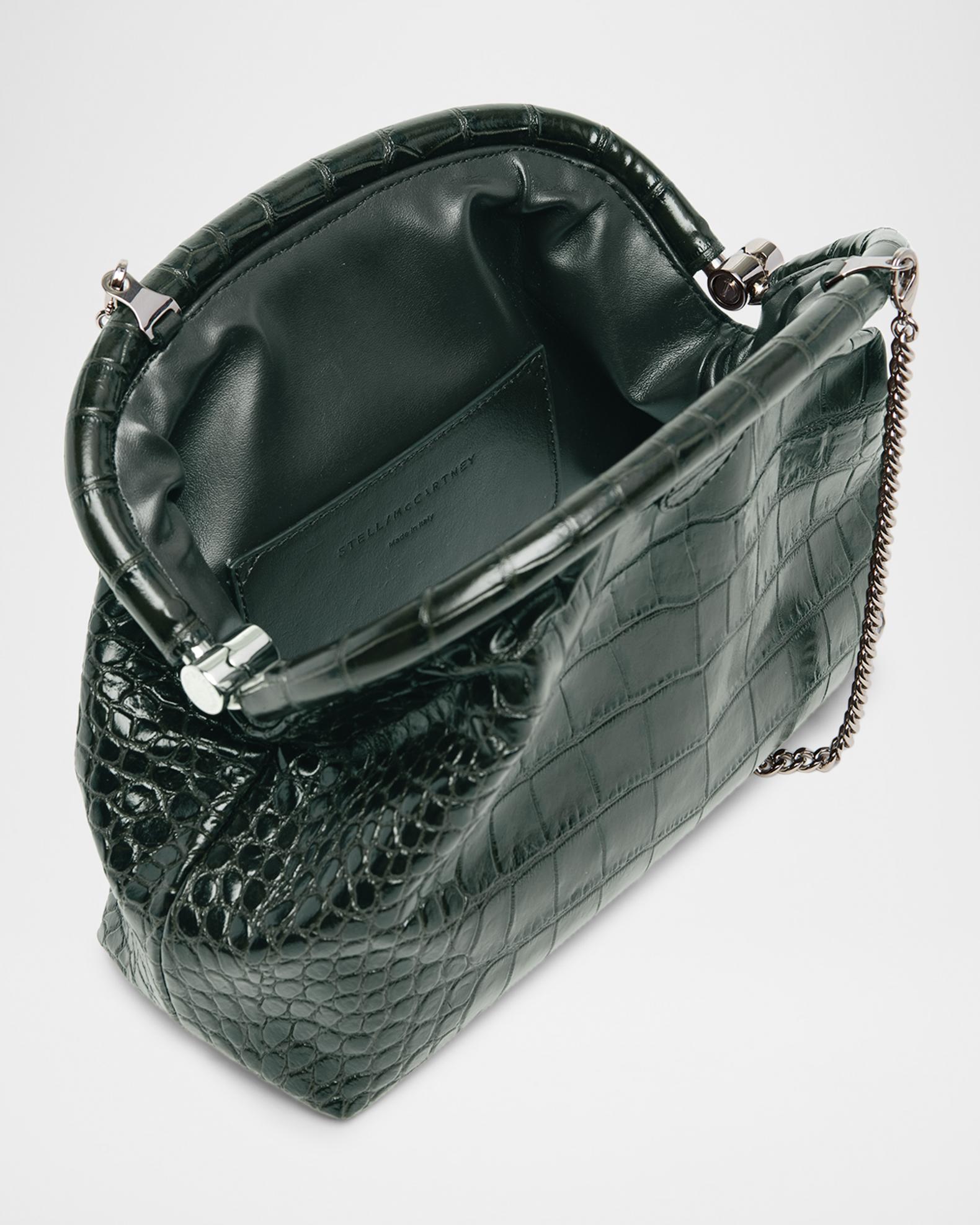 Stella McCartney Falabella Croc-Embossed Clutch | Neiman Marcus