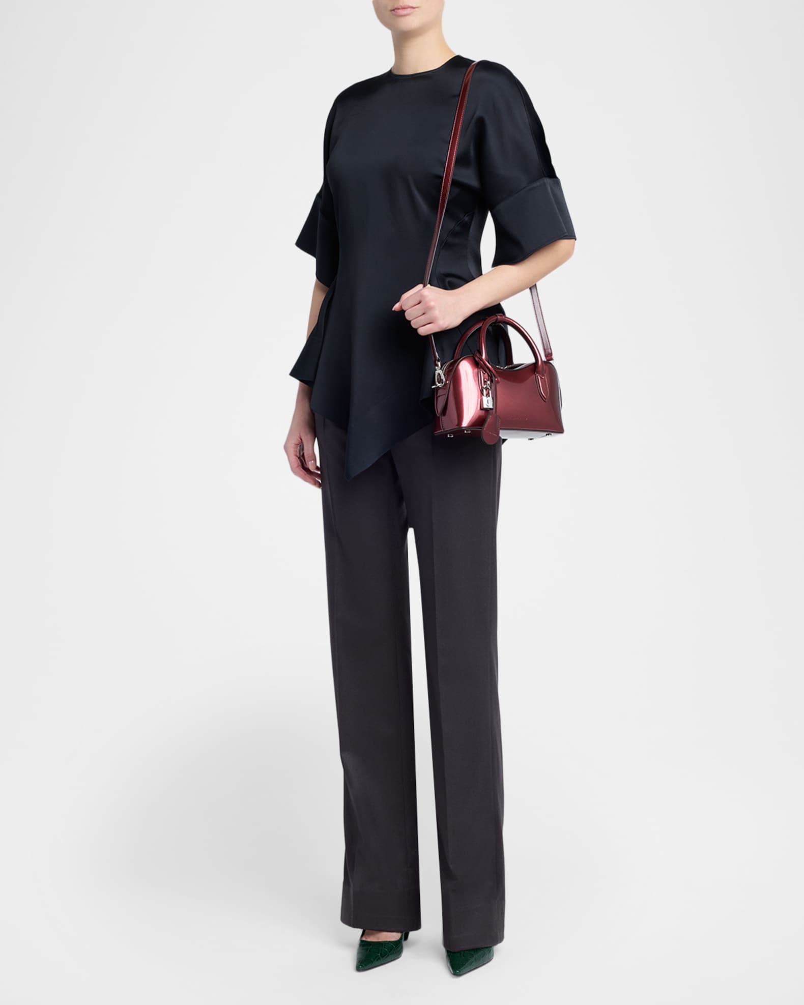 Stella McCartney Ryder Small Glossy Crossbody Bag | Neiman Marcus