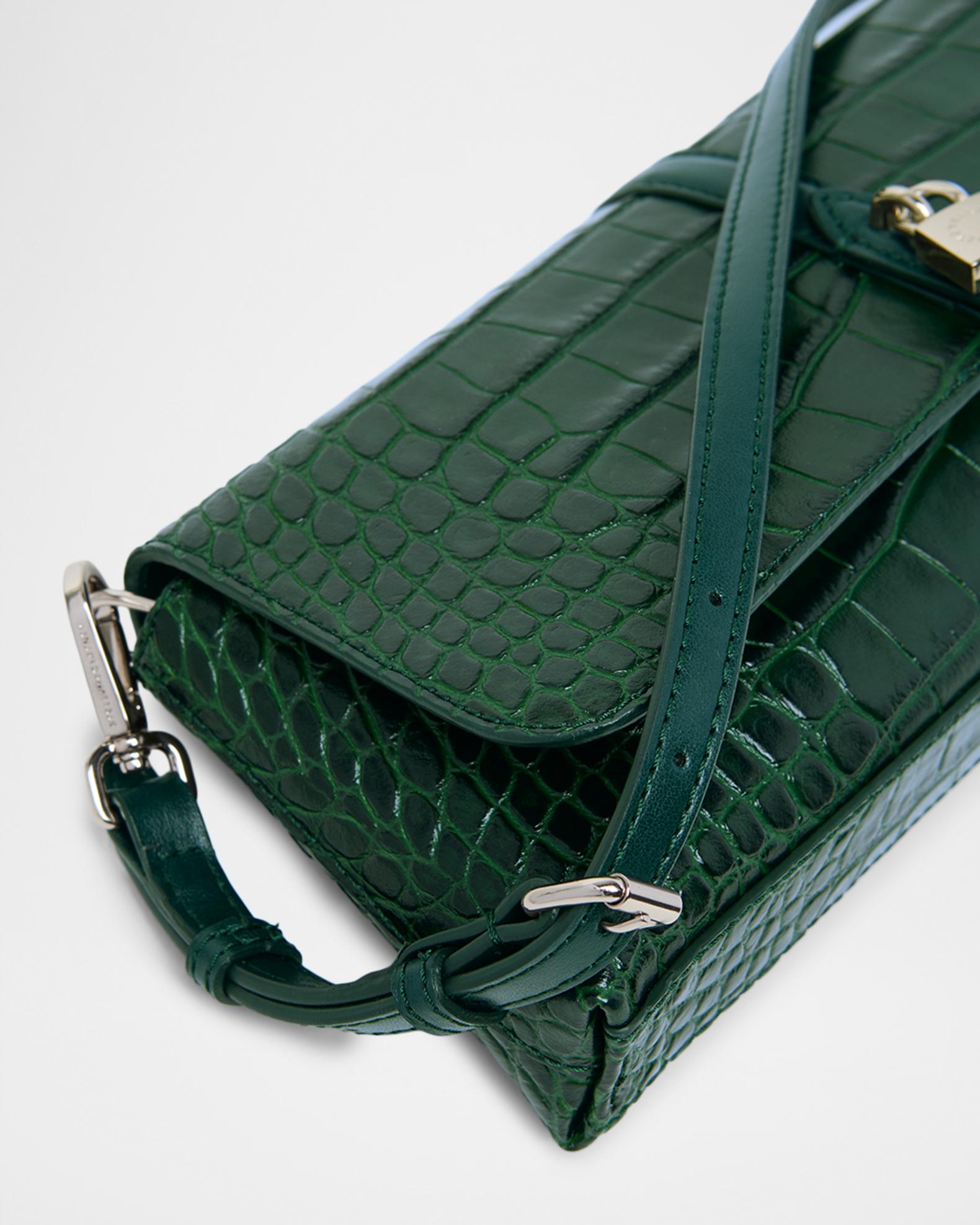 Stella McCartney Ryder Croc-Embossed Vegan Leather Clutch Bag
