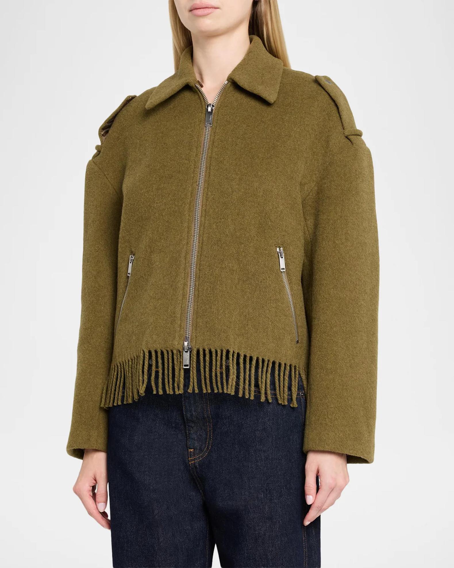 3.1 Phillip Lim Wool-Blend Scarf-Hem Jacket | Neiman Marcus