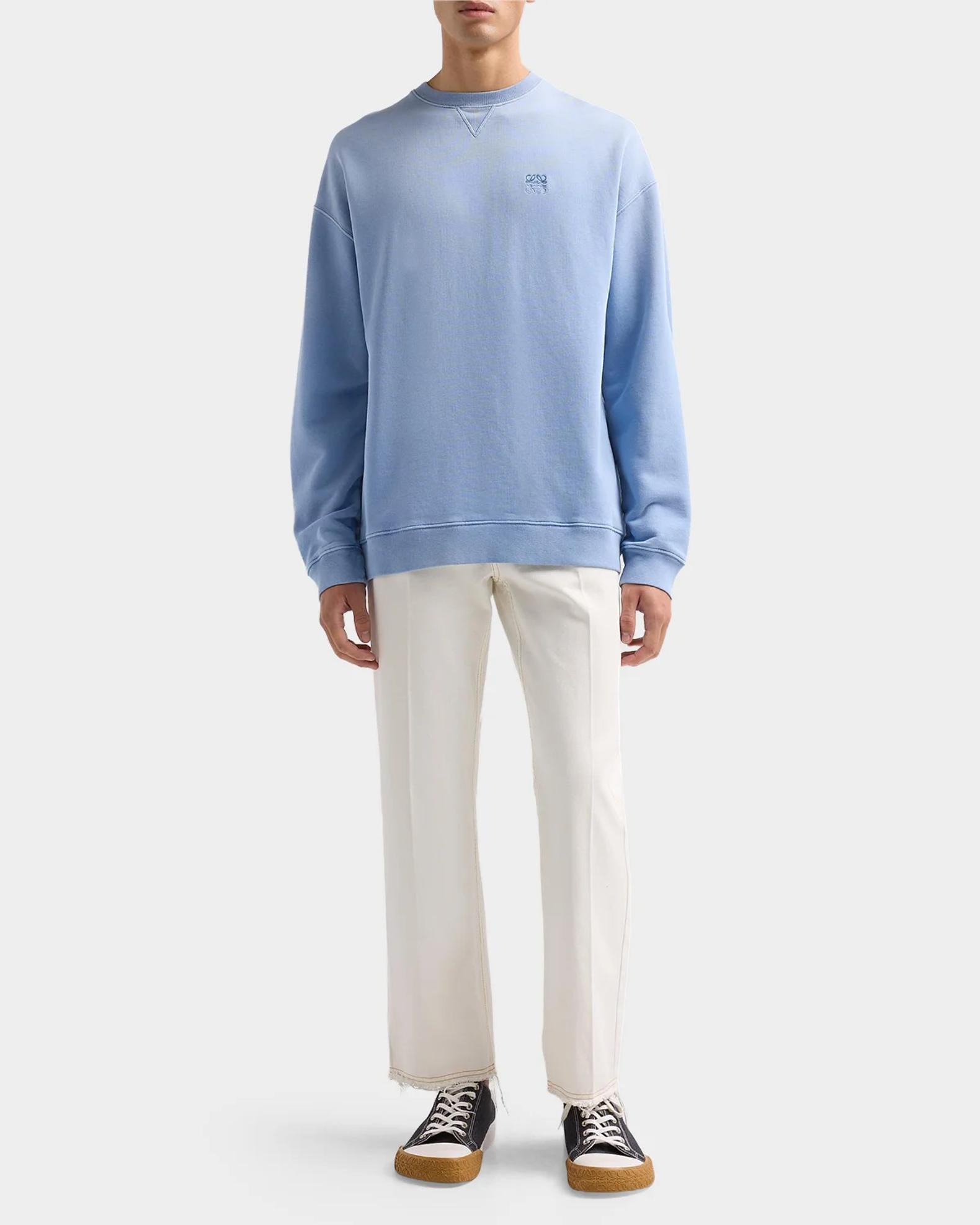 LOEWE Anagram Cotton Crewneck Sweatshirt | Neiman Marcus