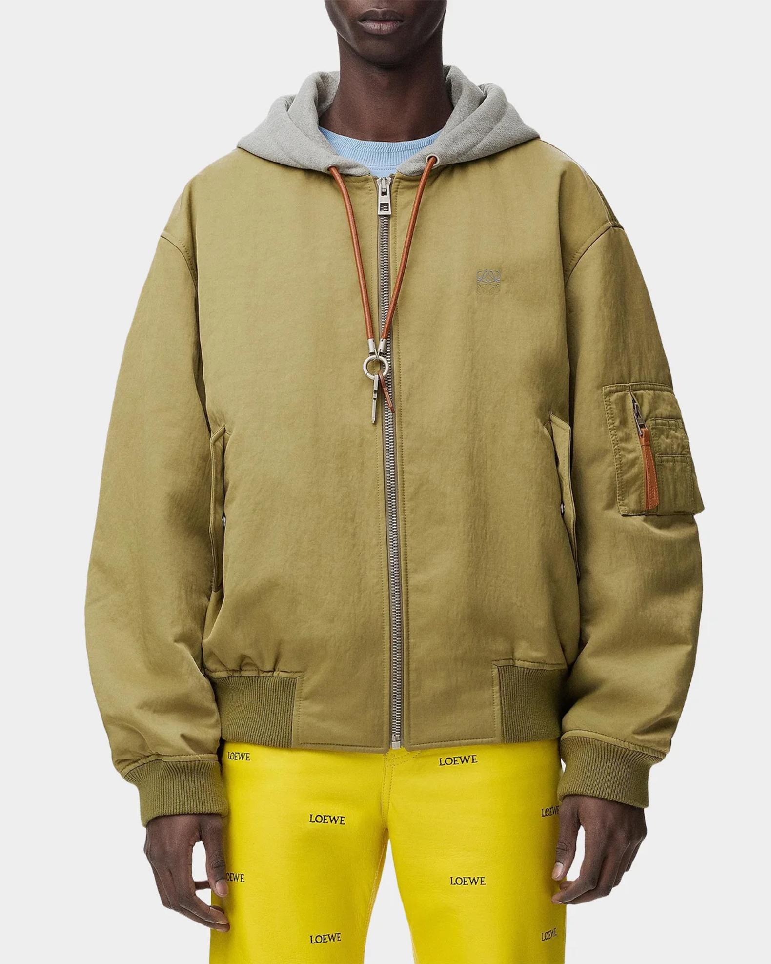 LOEWE ボンバージャケット LOEWE Hooded Bomber Jacket | Neiman Marcus