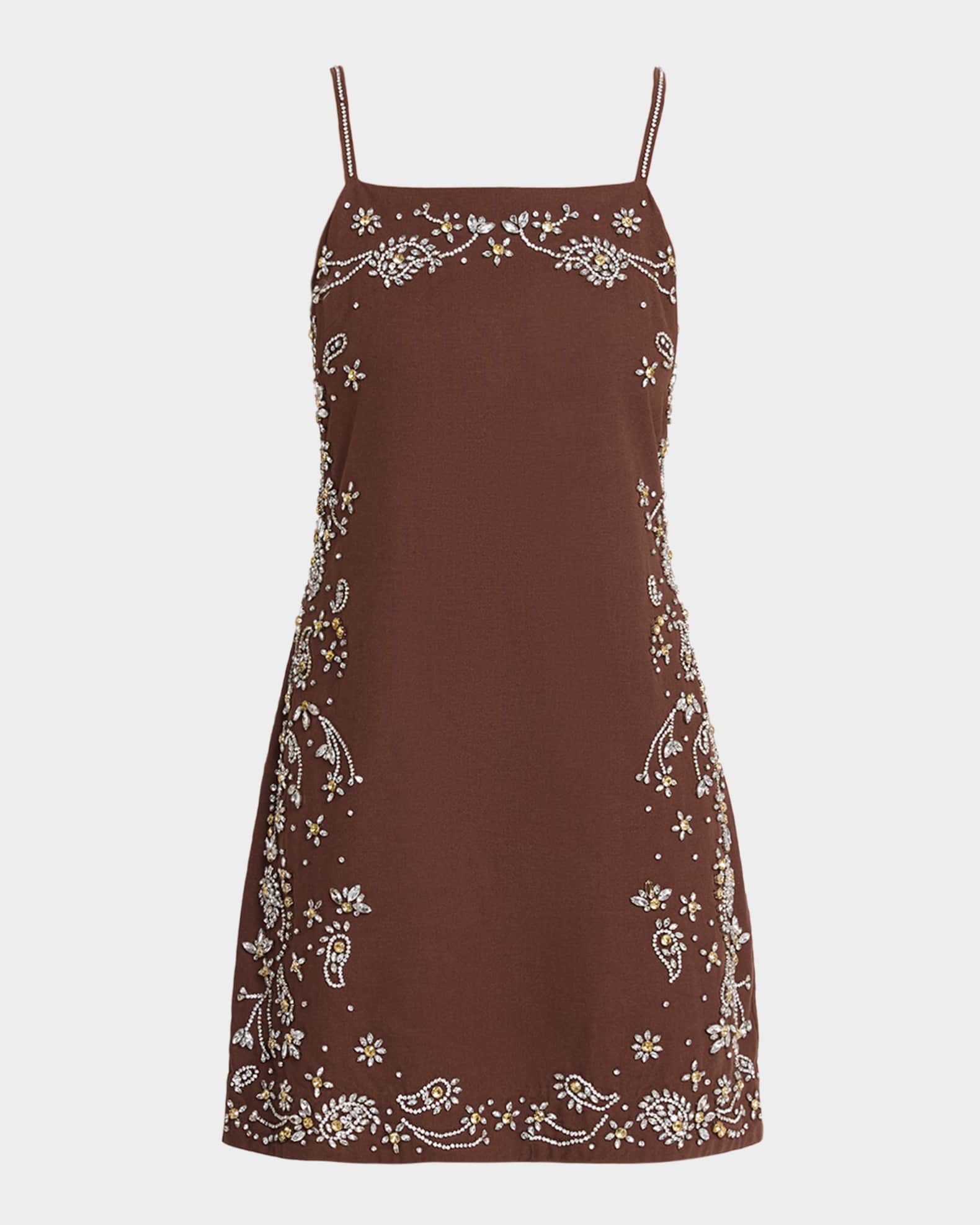 Elie Tahari Willow Beaded Shift Mini Dress | Neiman Marcus