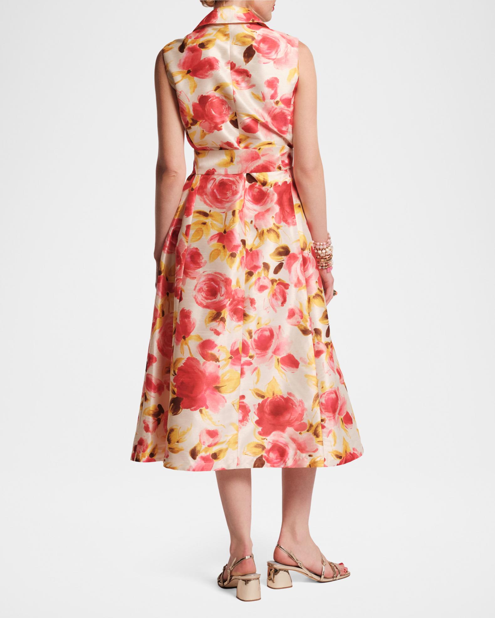 Frances Valentine Lucia Sleeveless Floral-Print Midi Dress | Neiman Marcus