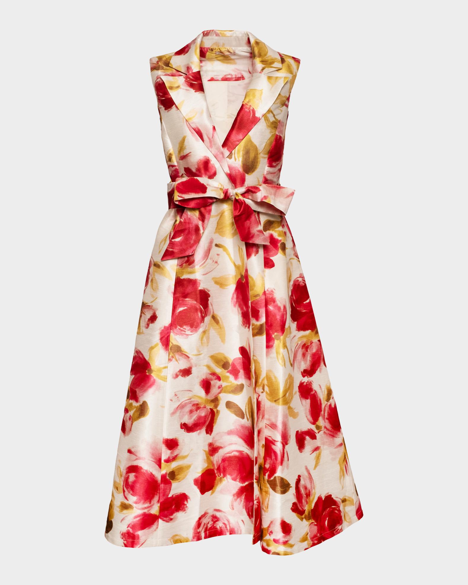 Frances Valentine Lucia Sleeveless Floral-Print Midi Dress | Neiman Marcus