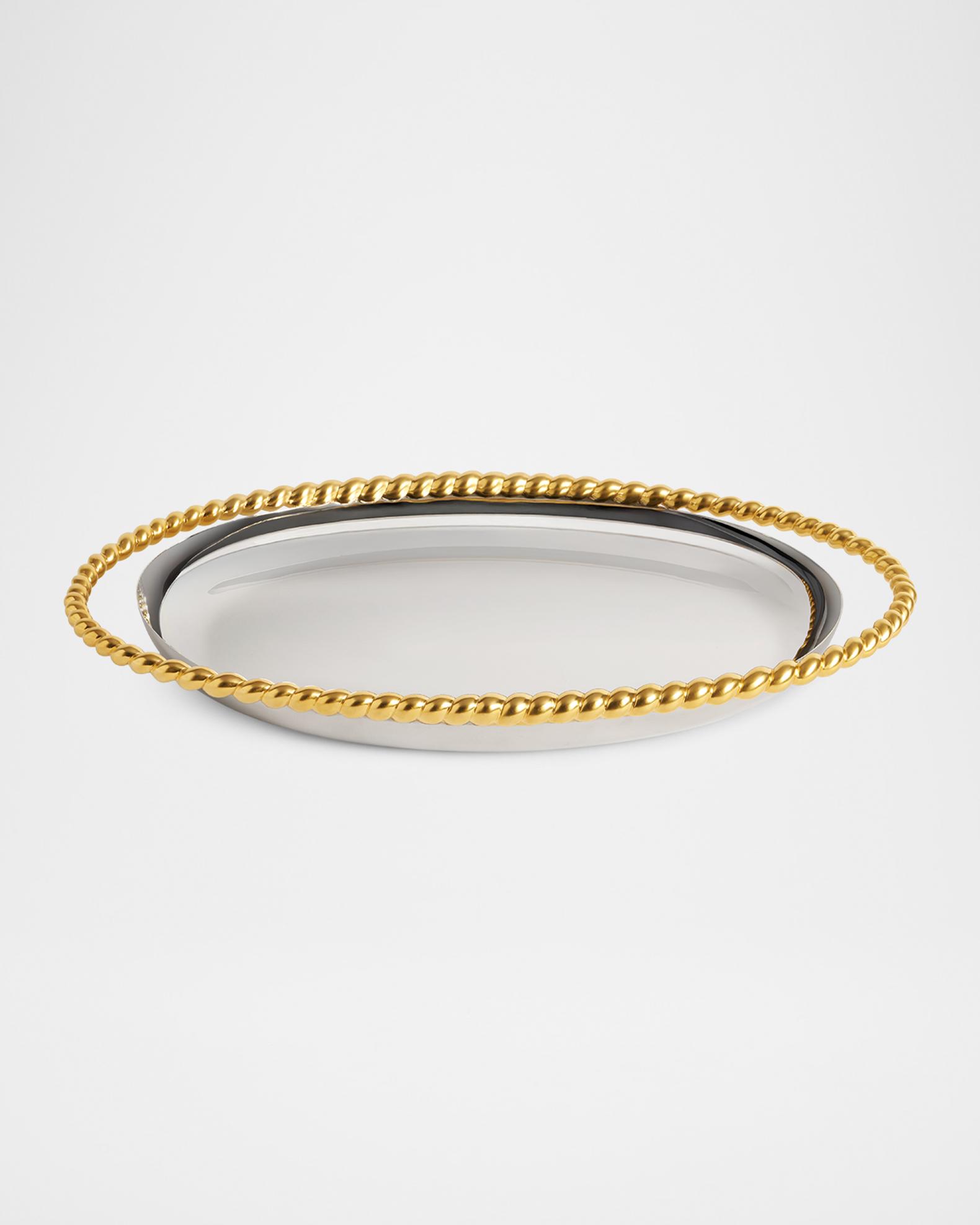 L'Objet x Jessica McCormack Corde Oval Platter, Large | Neiman Marcus