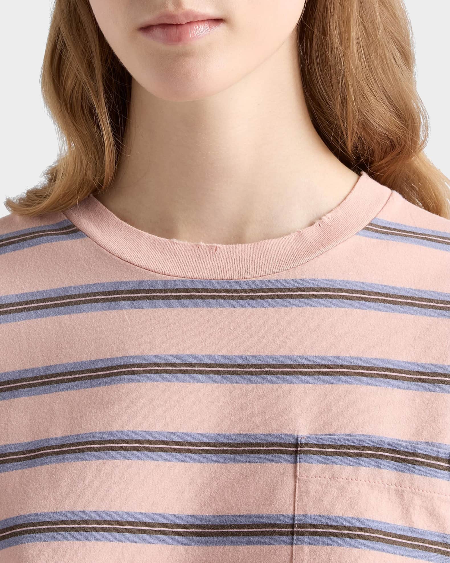 Prada Long-Sleeved Striped Cotton Jersey T-Shirt | Neiman Marcus