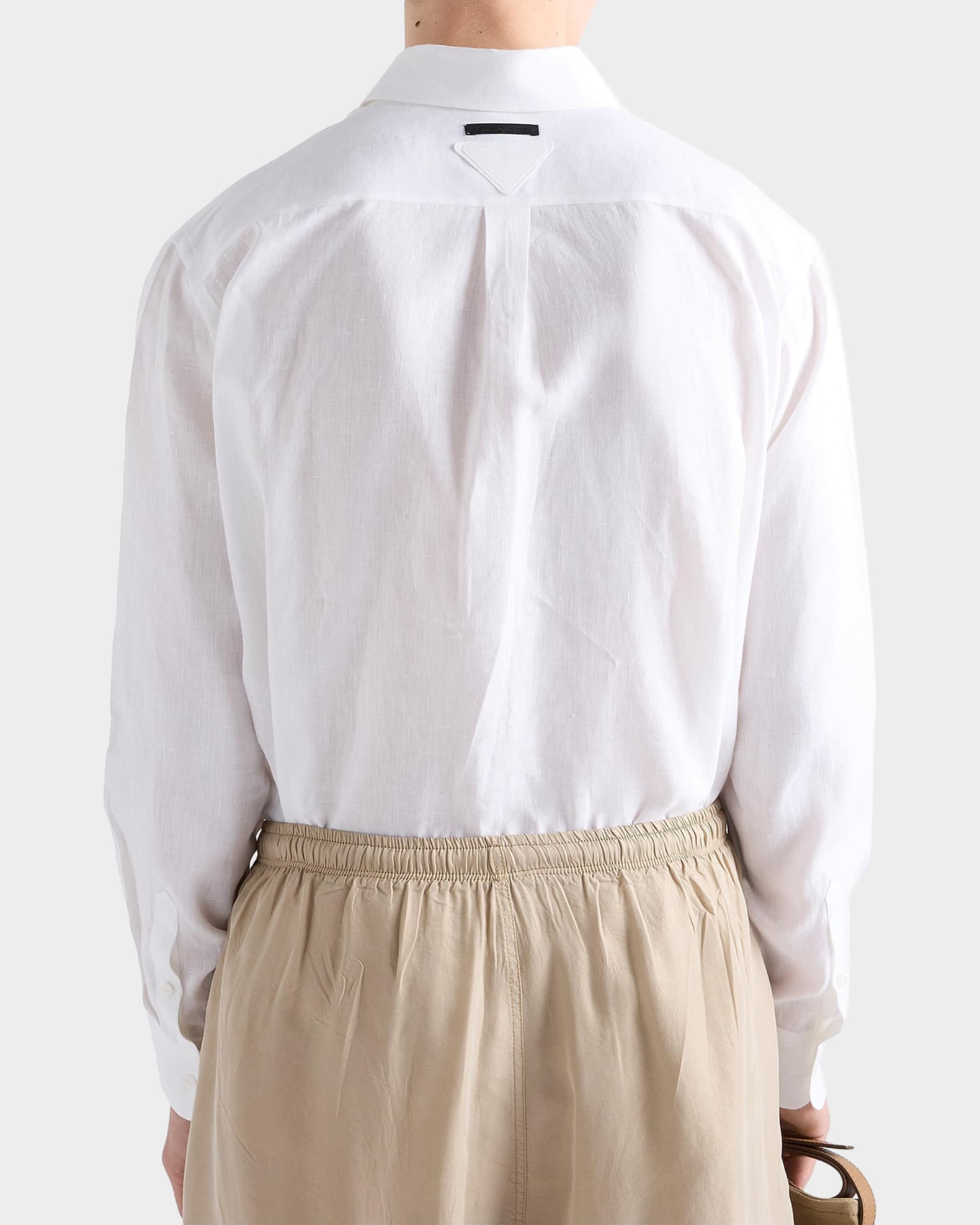 Prada Men's Button-Front Linen shirt | Neiman Marcus